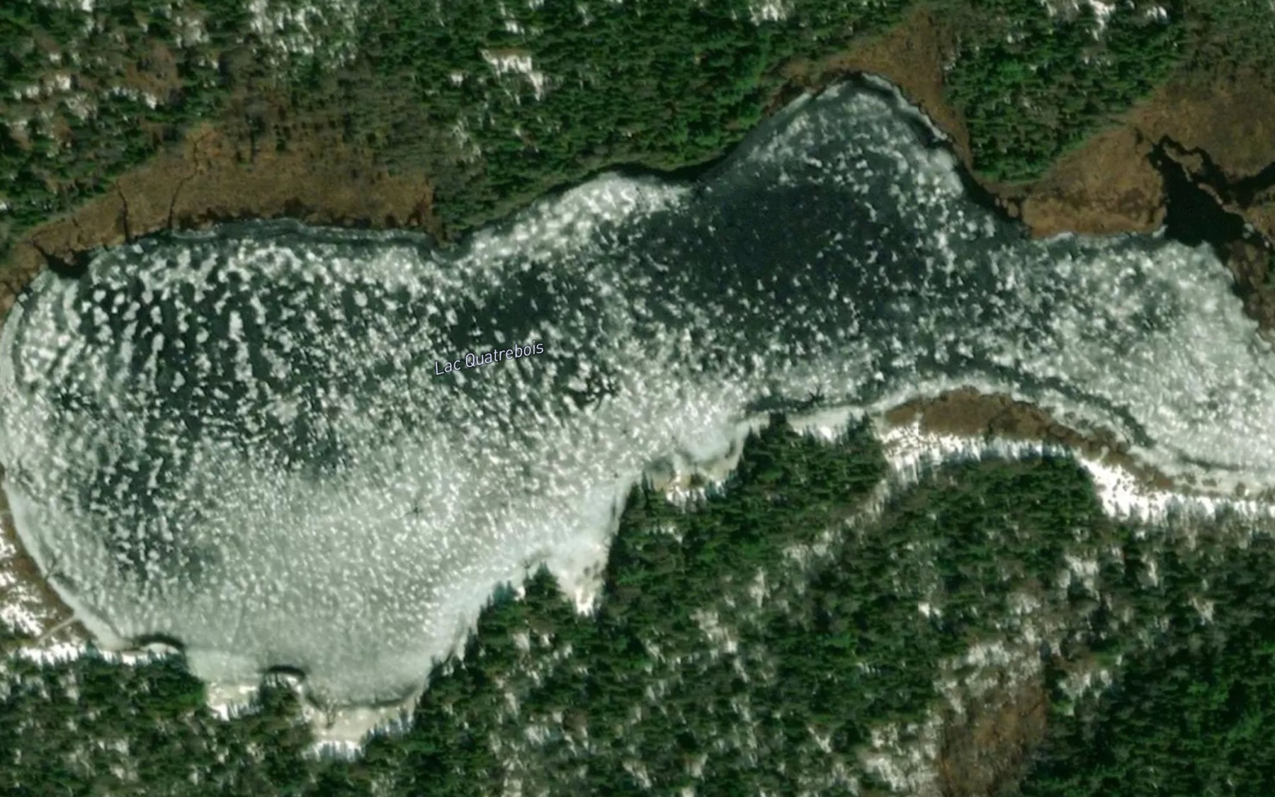 Satellite map of the Lac Quatrebois