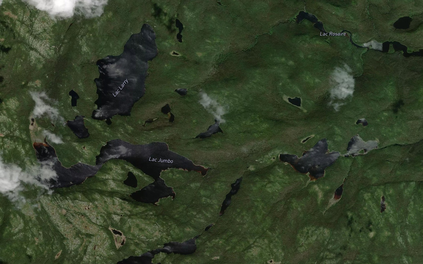Satellite map of the Lac Sourdive