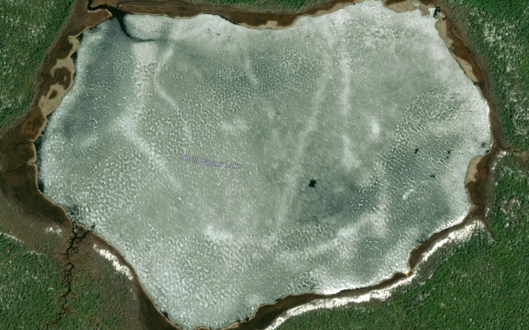 Satellite map of the North Barlow Lake
