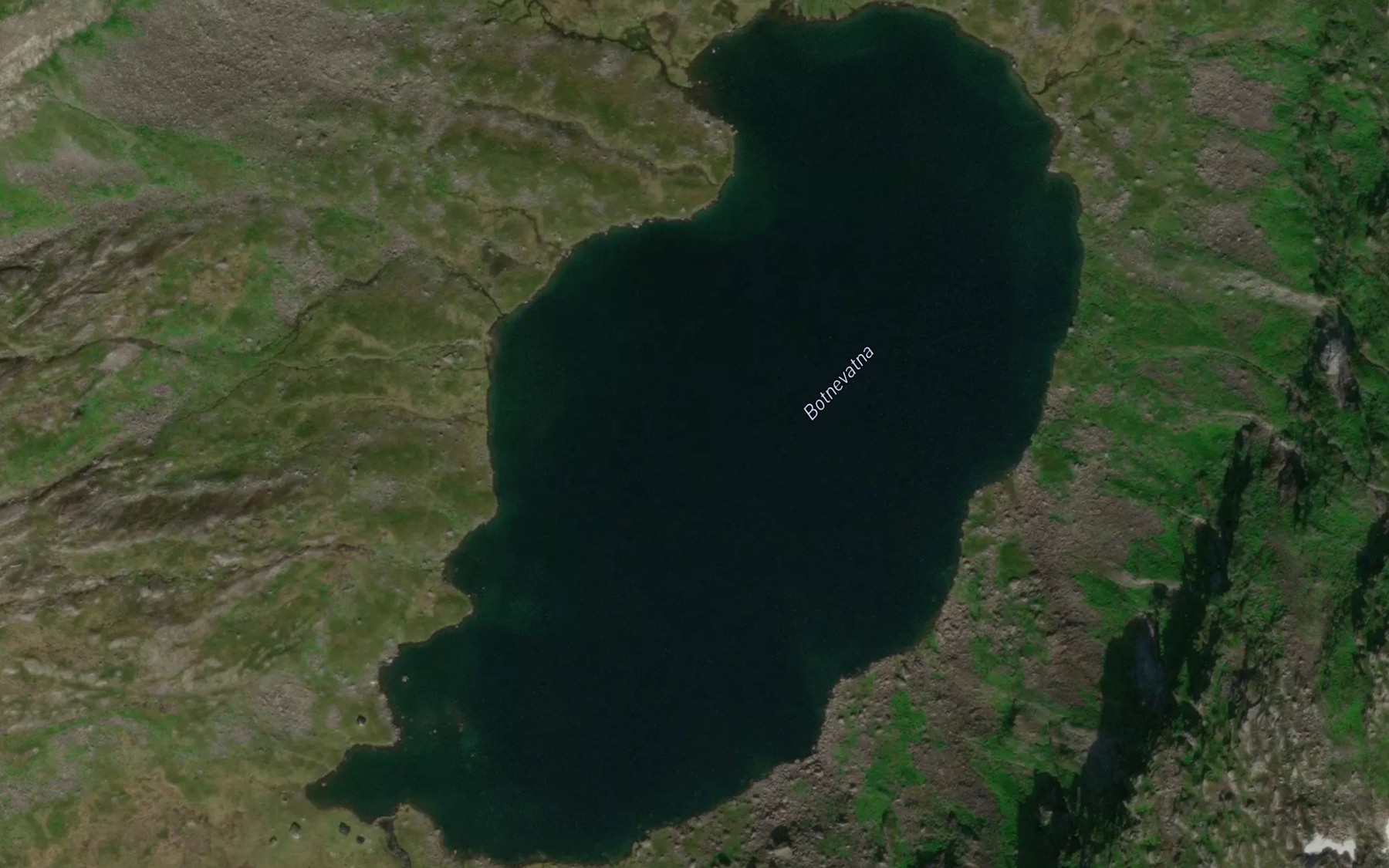 Satellite map of the Botnevatna