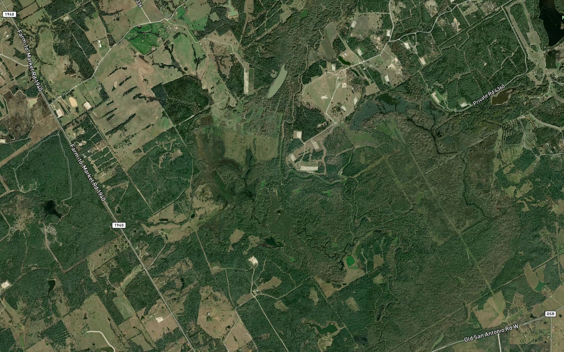 Satellite map of the Devils Jump Creek