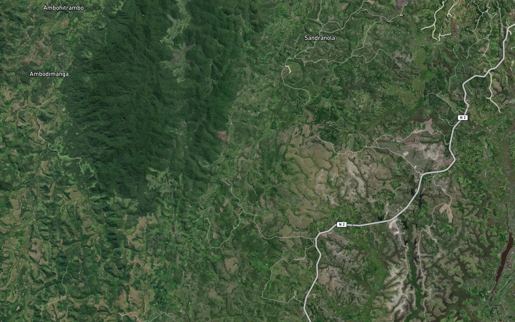 Satellite map of the Teza