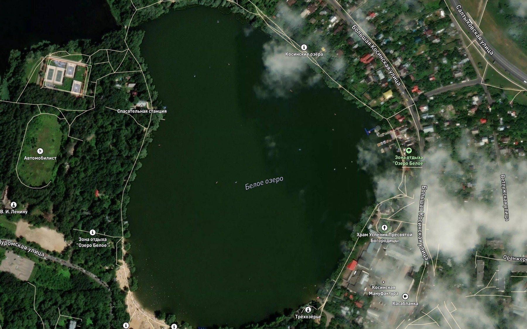 Satellite map of the Ozero Beloye