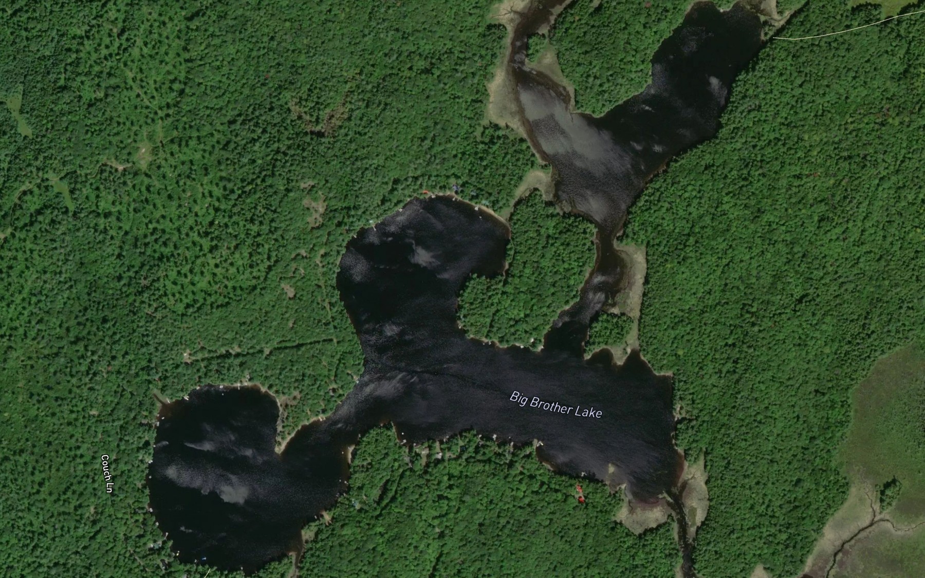 Satellite map of the Big Brother Lake