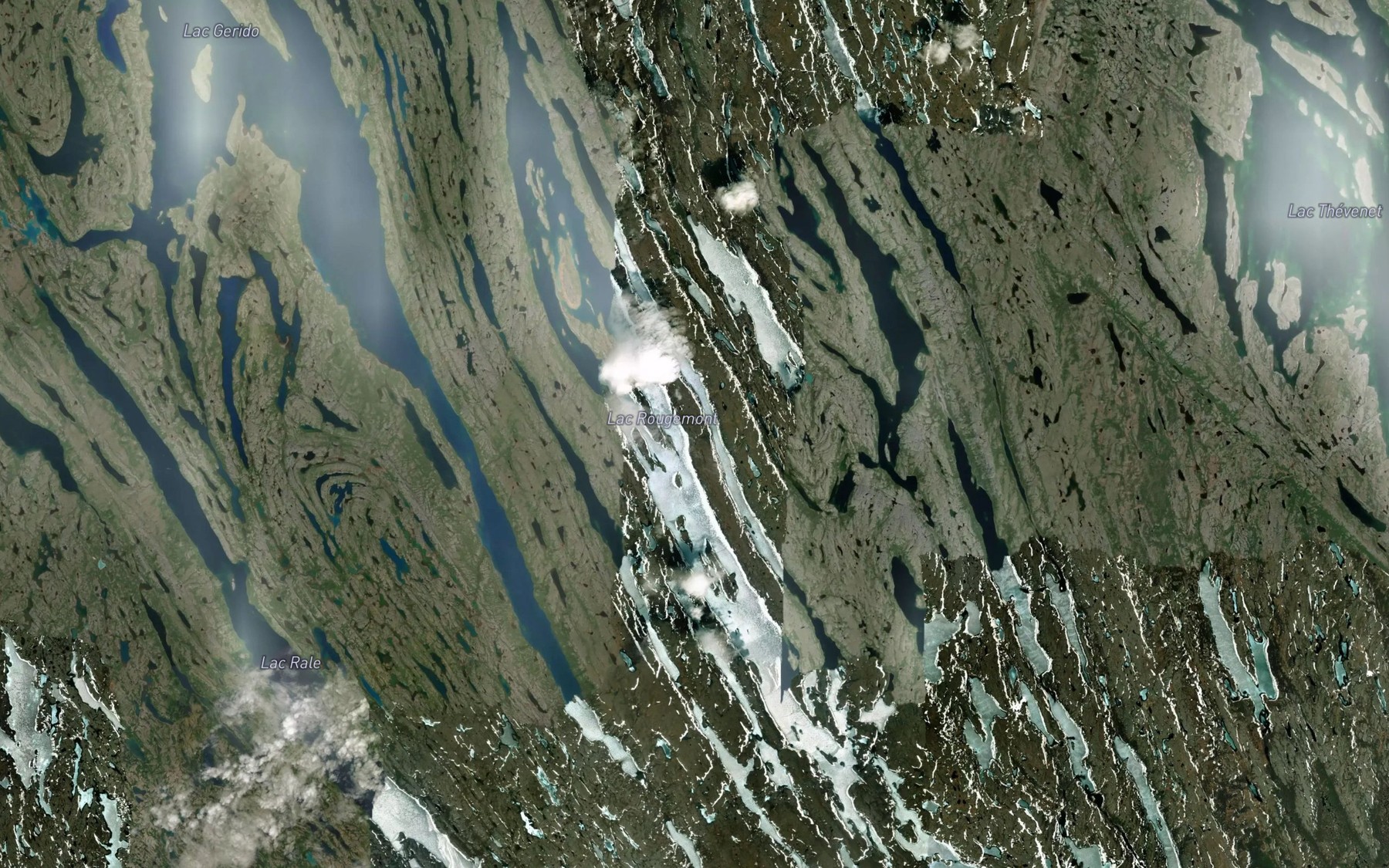 Satellite map of the Lac Rougemont