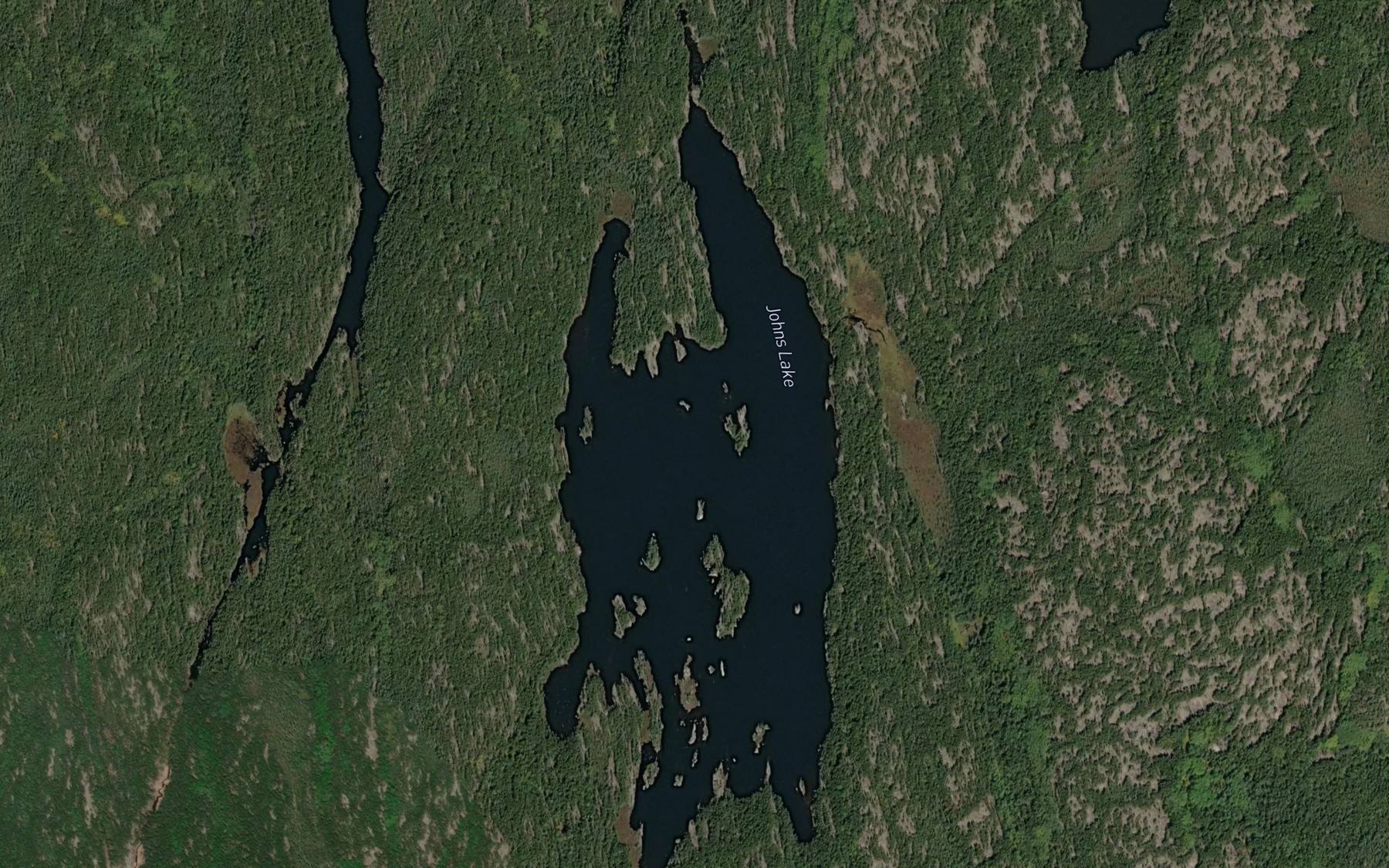 Satellite map of the Johns Lake