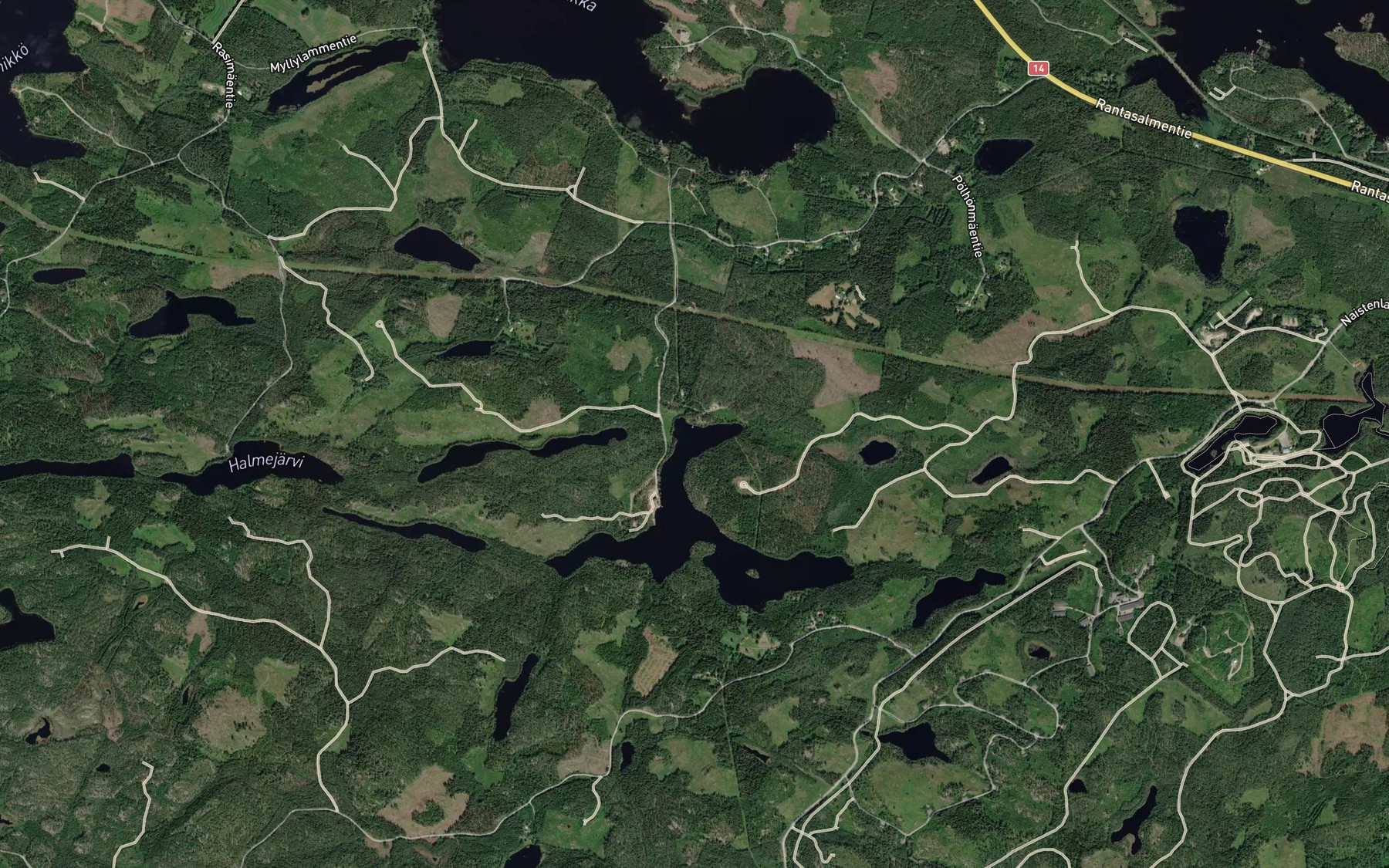 Satellite map of the Viidanlahti