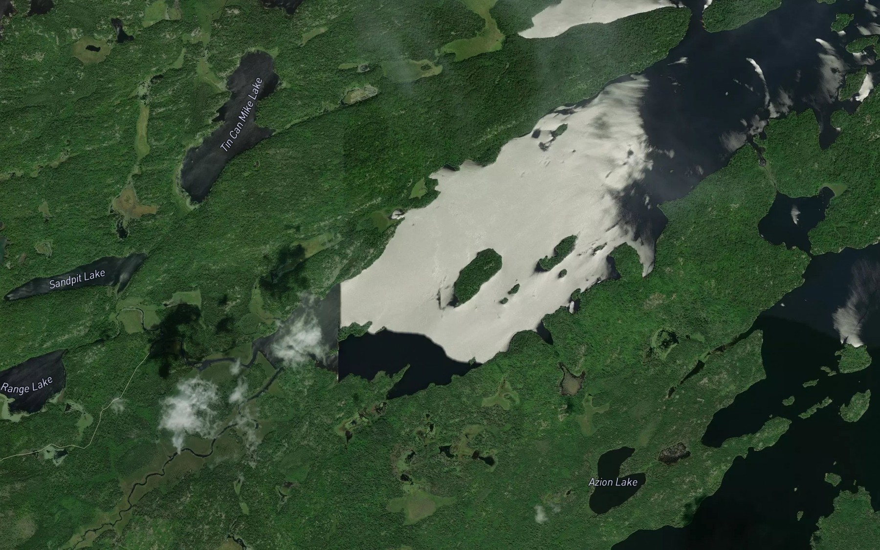 Satellite map of the Jackfish Bay