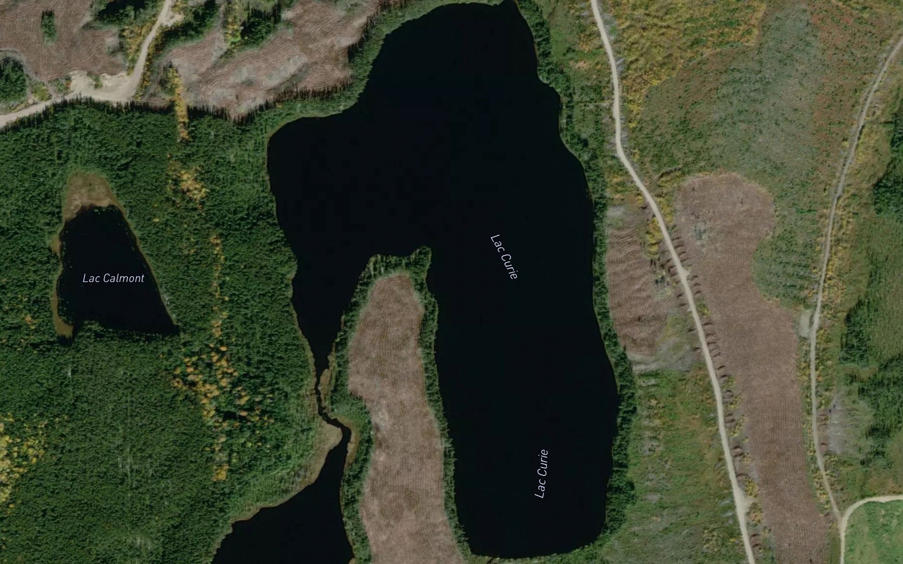 Satellite map of the Lac Curie