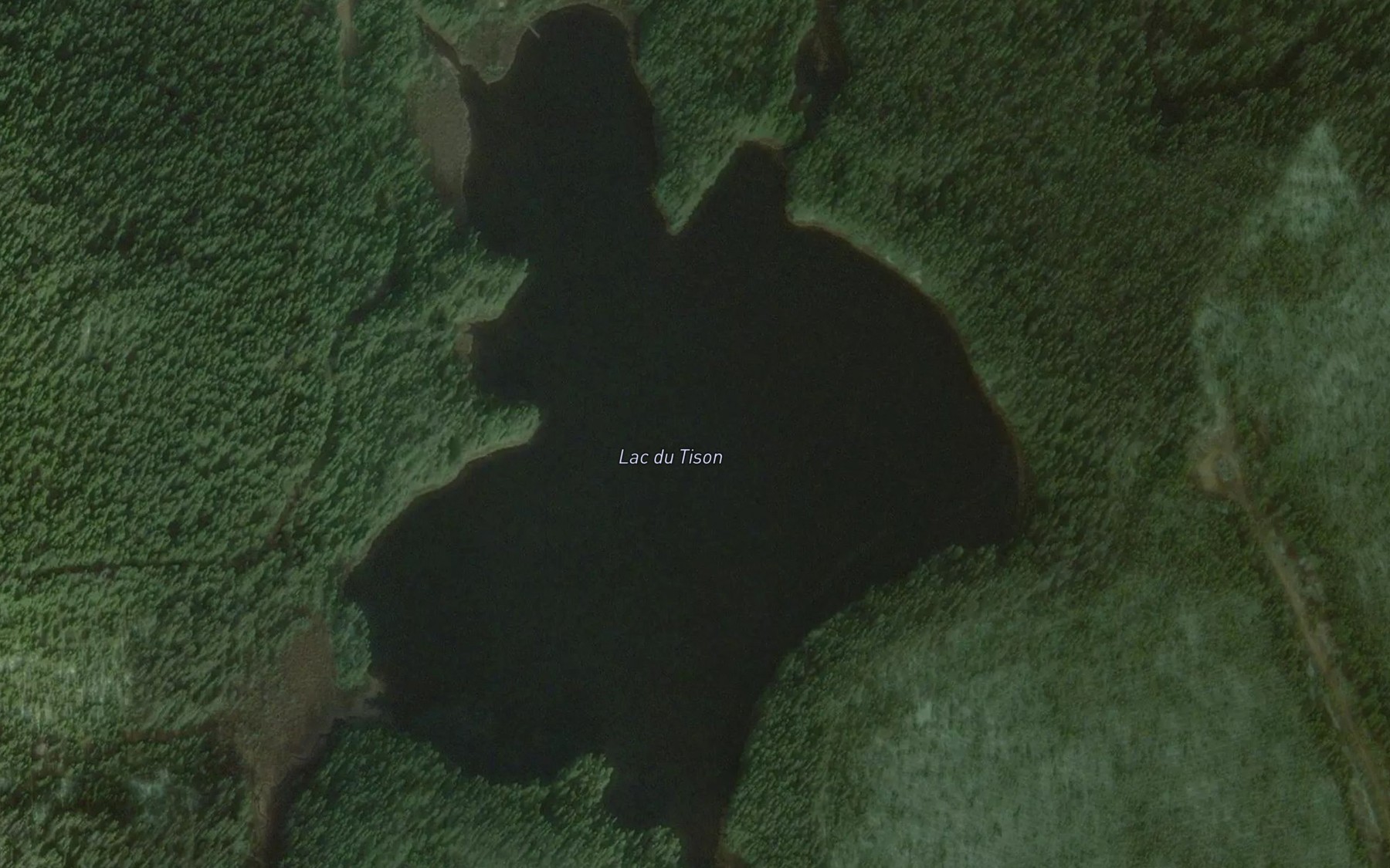 Satellite map of the Lac du Tison
