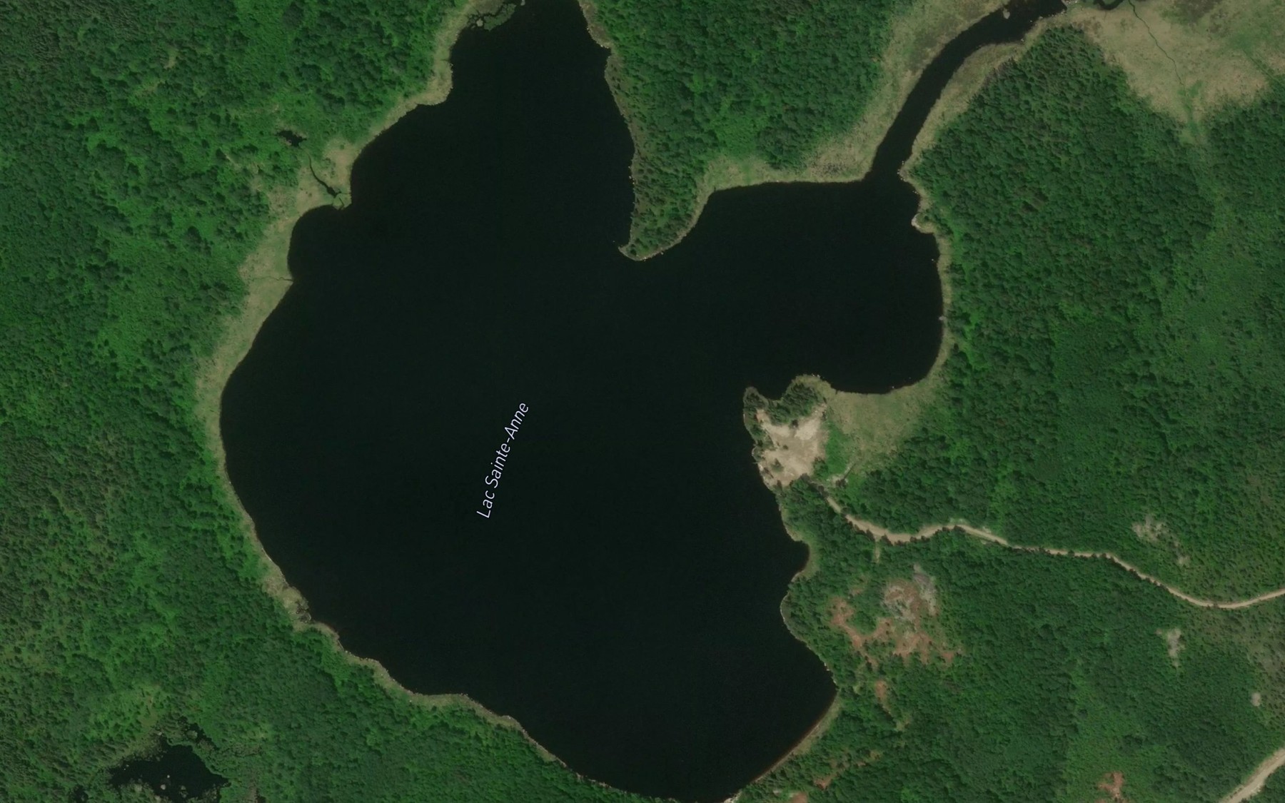 Satellite map of the Lac Sainte-Anne