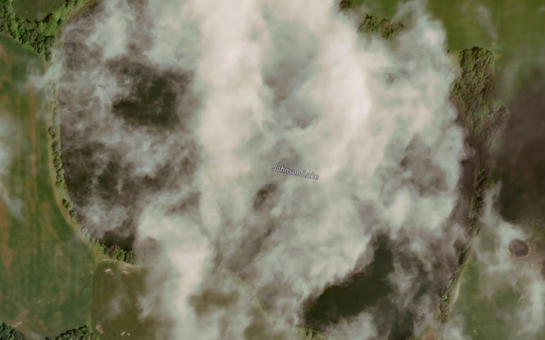 Satellite map of the Johnson Lake