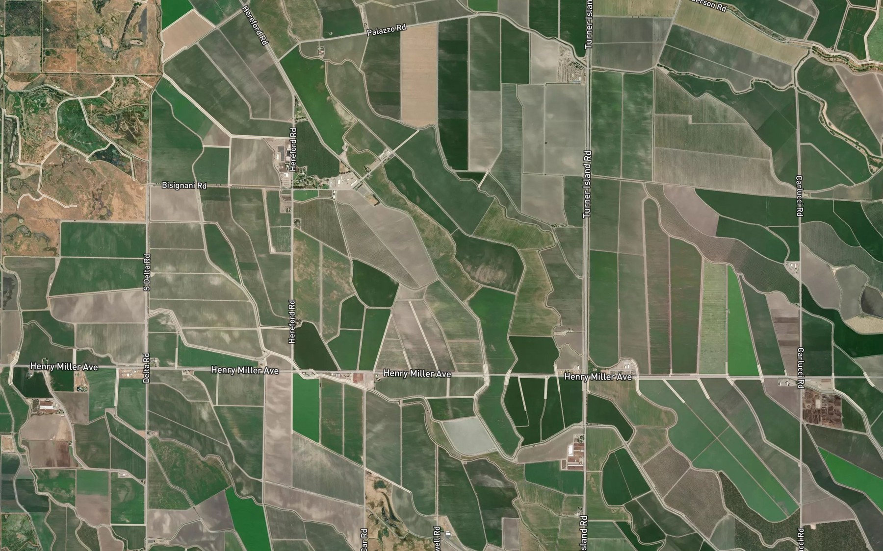 Satellite map of the Delta Canal