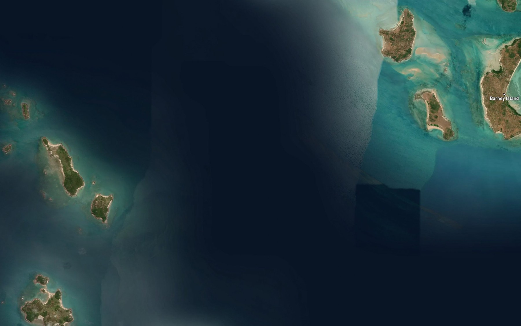 Satellite map of the Asp Reef