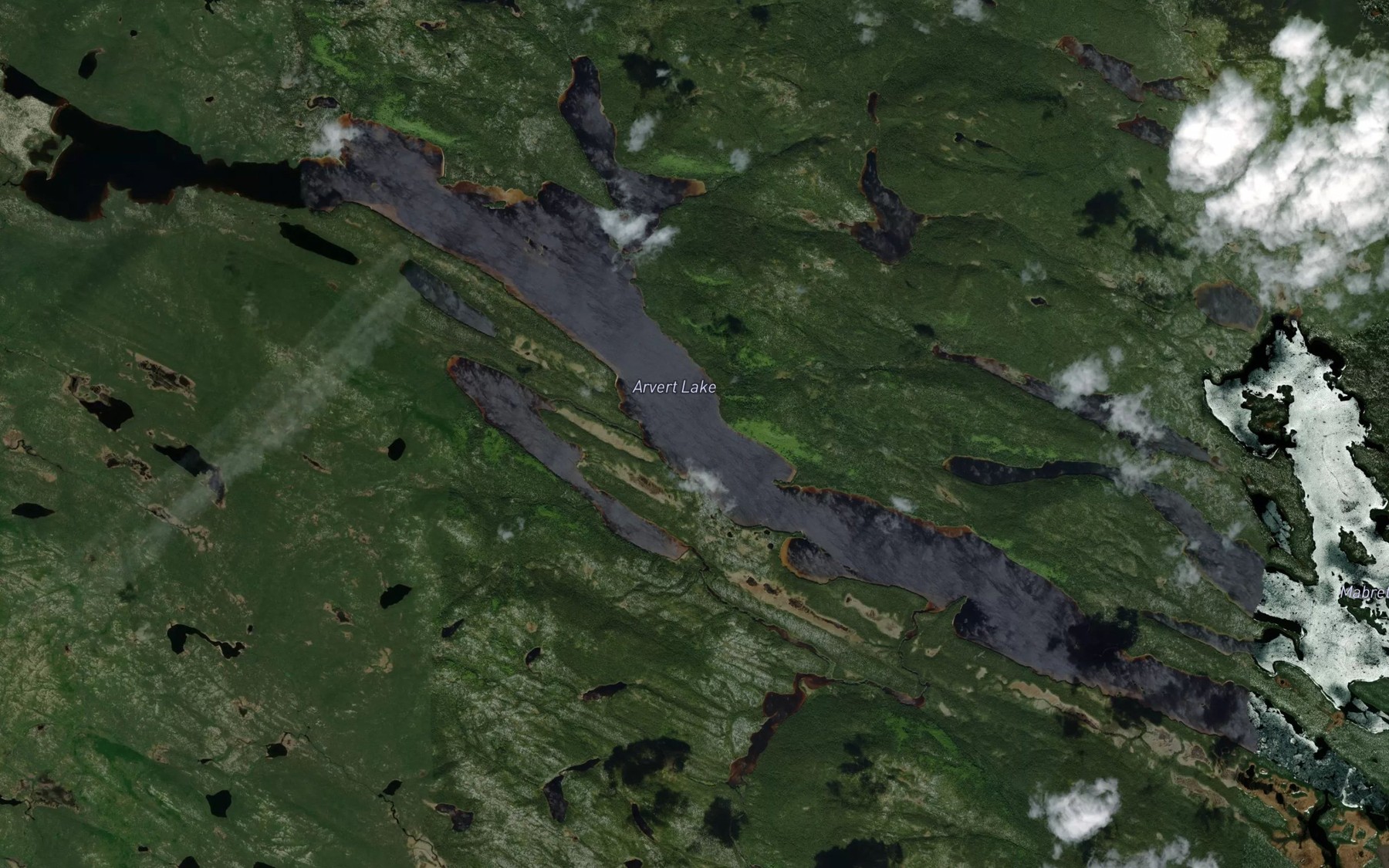 Satellite map of the Lac Arvert