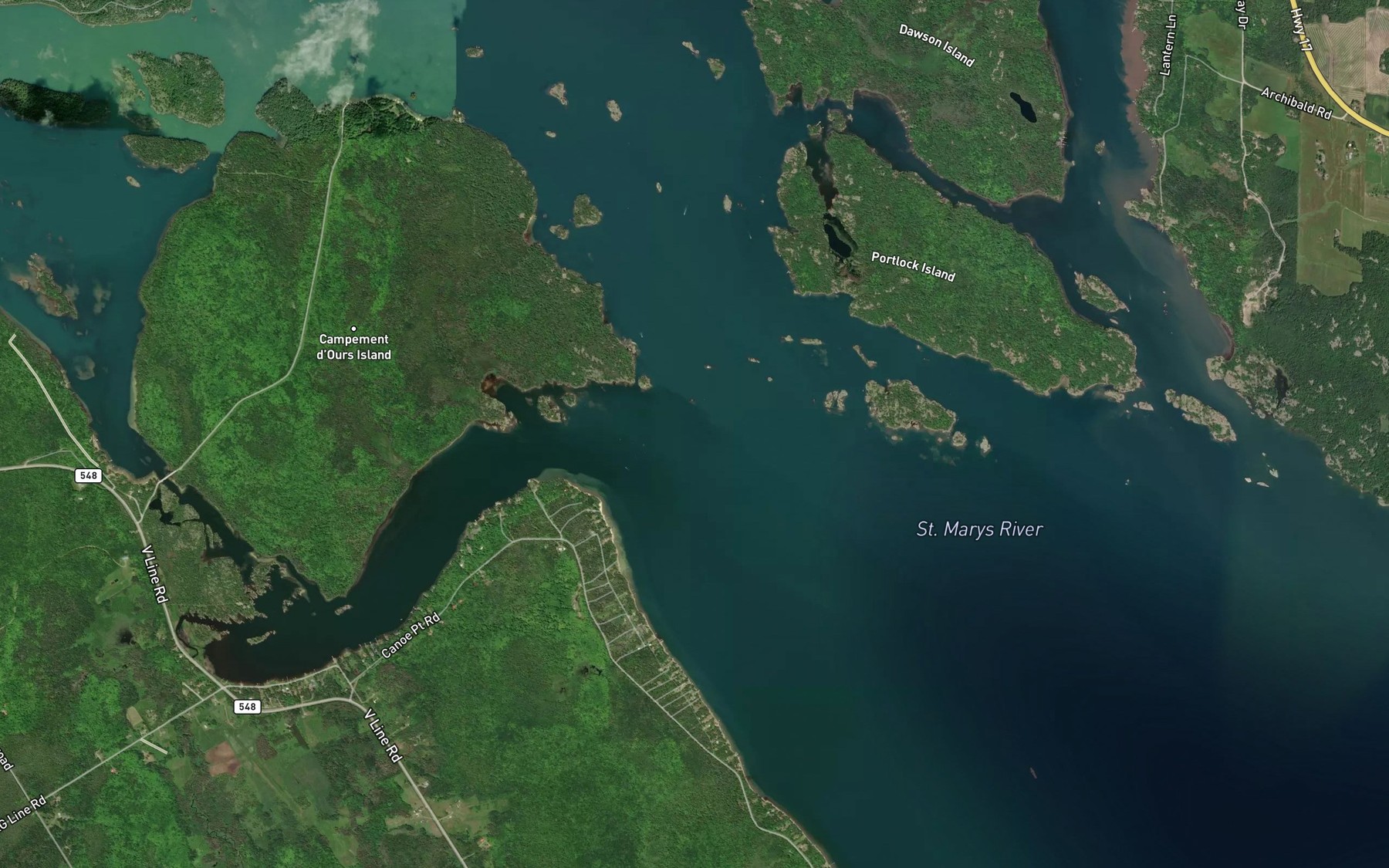 Satellite map of the Fremlin Reef