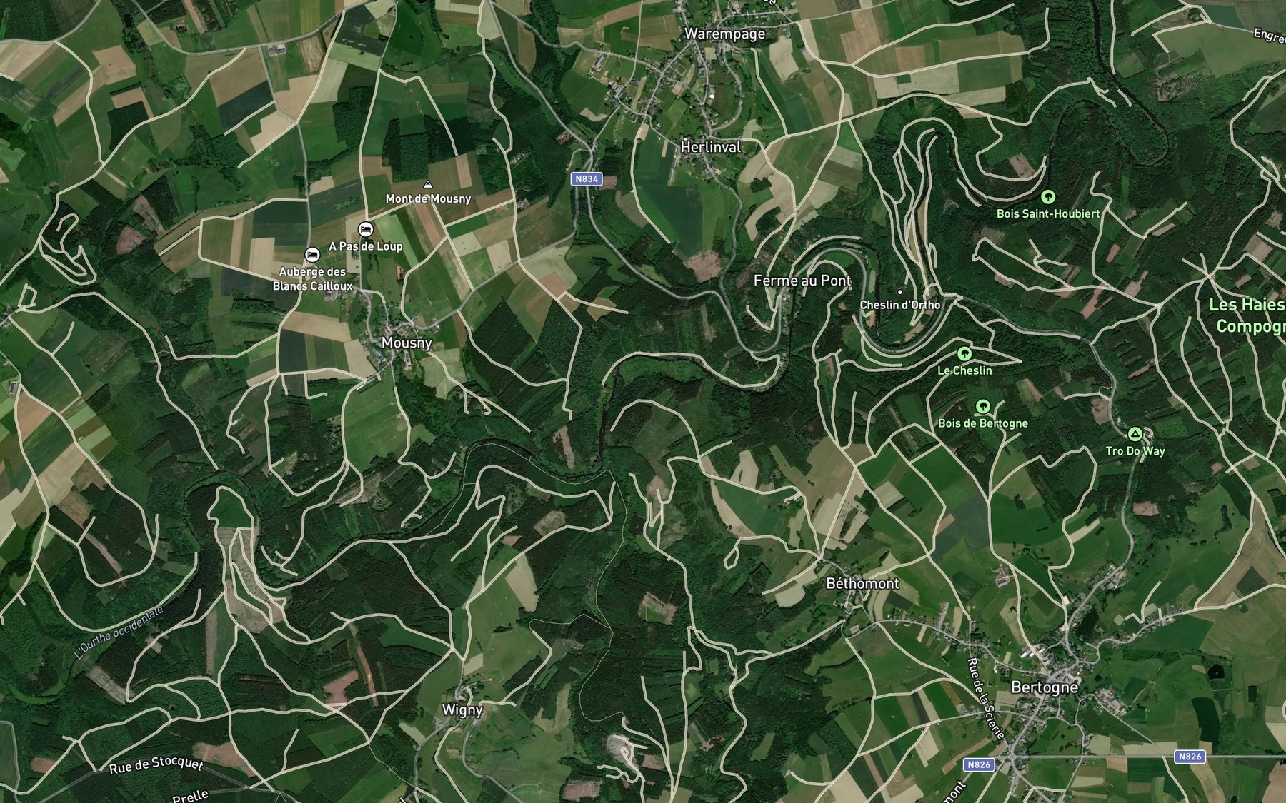 Satellite map of the Givroulle