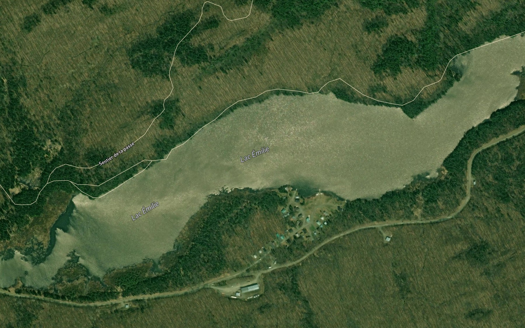 Satellite map of the Lac Emilie