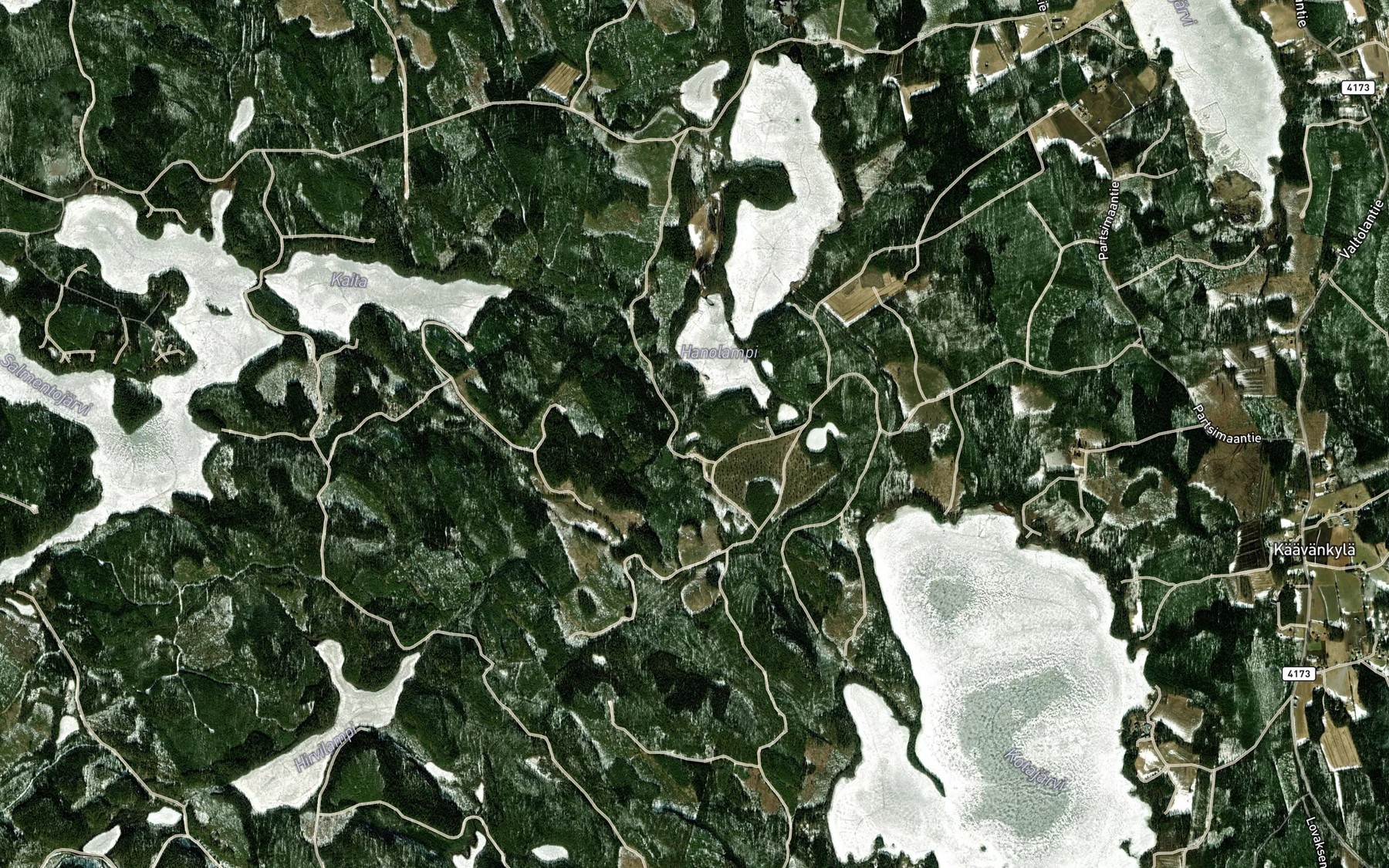 Satellite map of the Sammakkolampi
