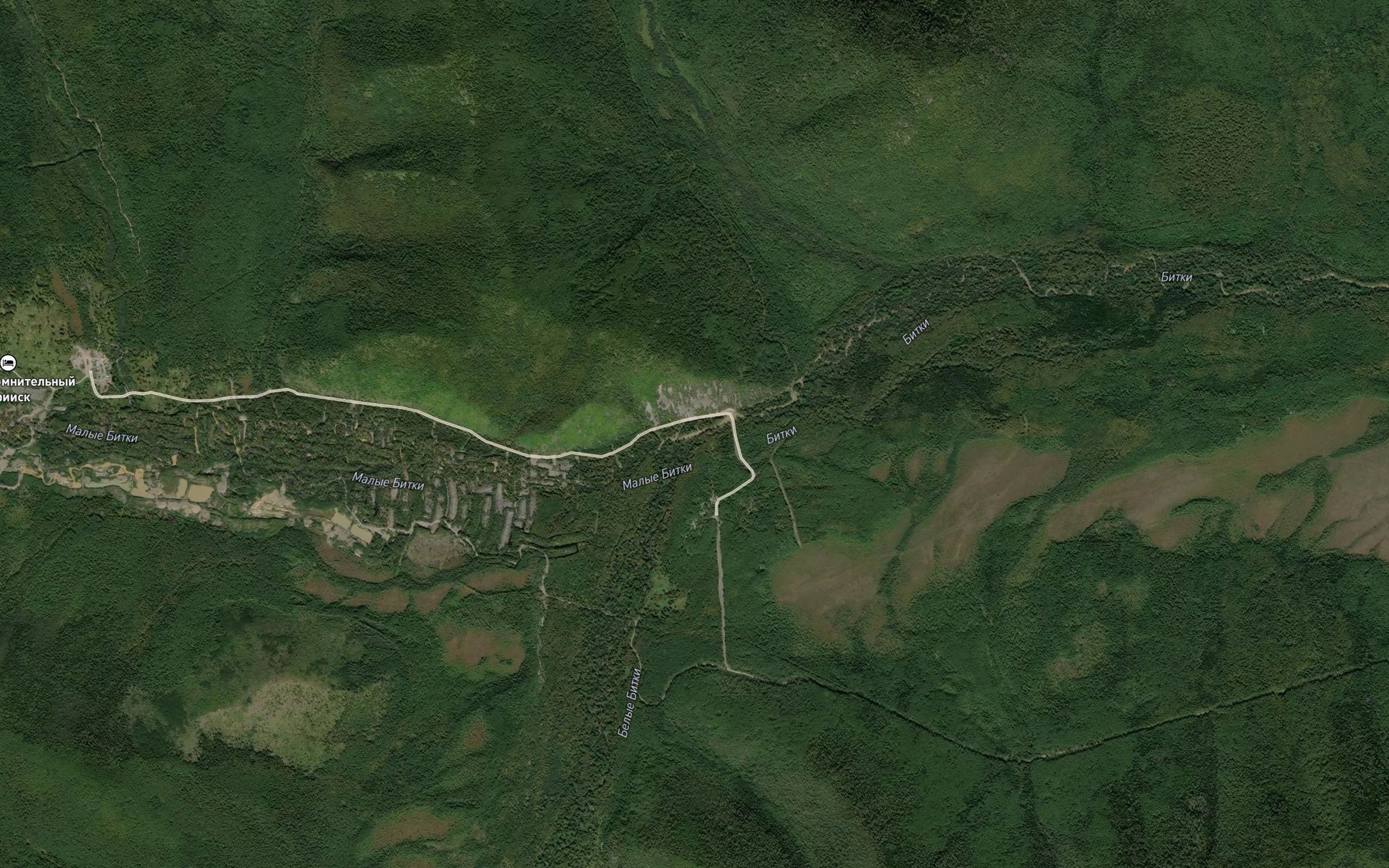 Satellite map of the Malyye Bitki