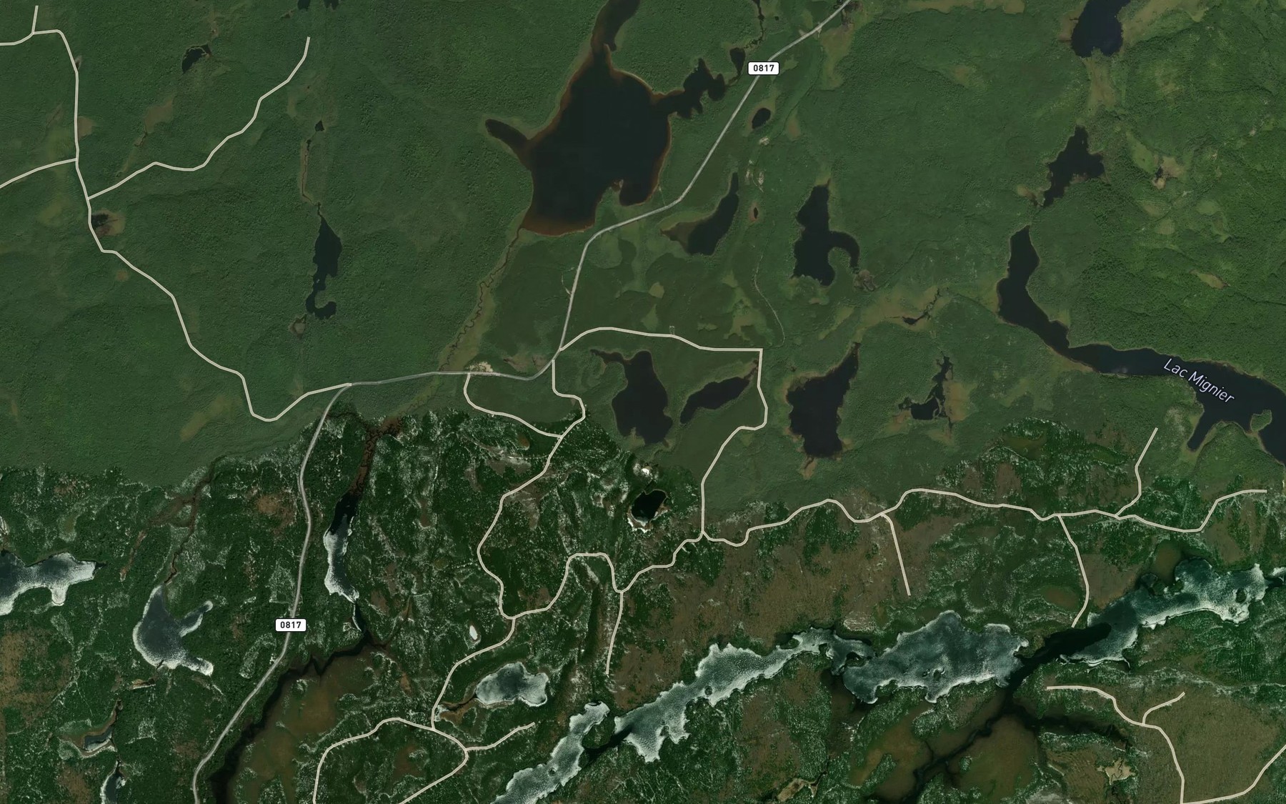 Satellite map of the Lac du Reflux