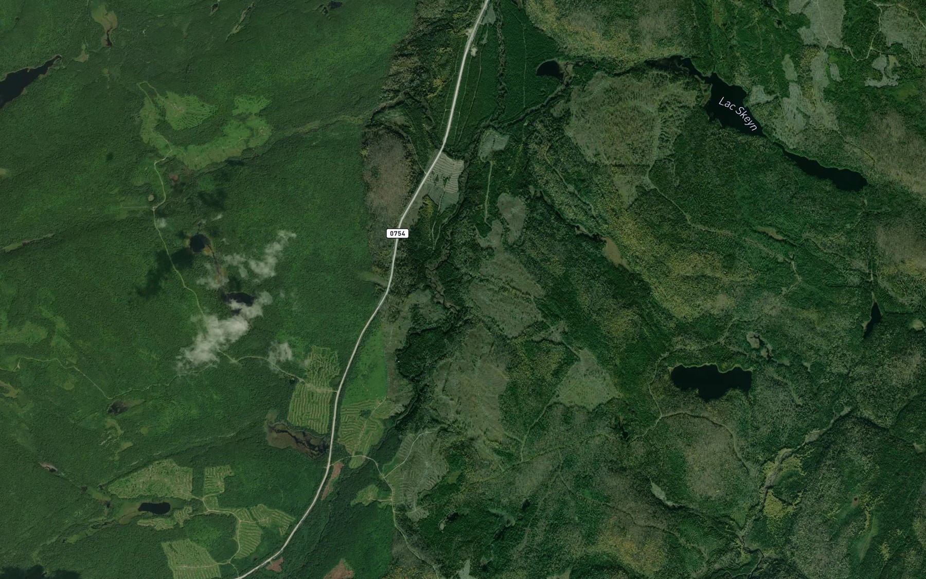 Satellite map of the Lac Zouave