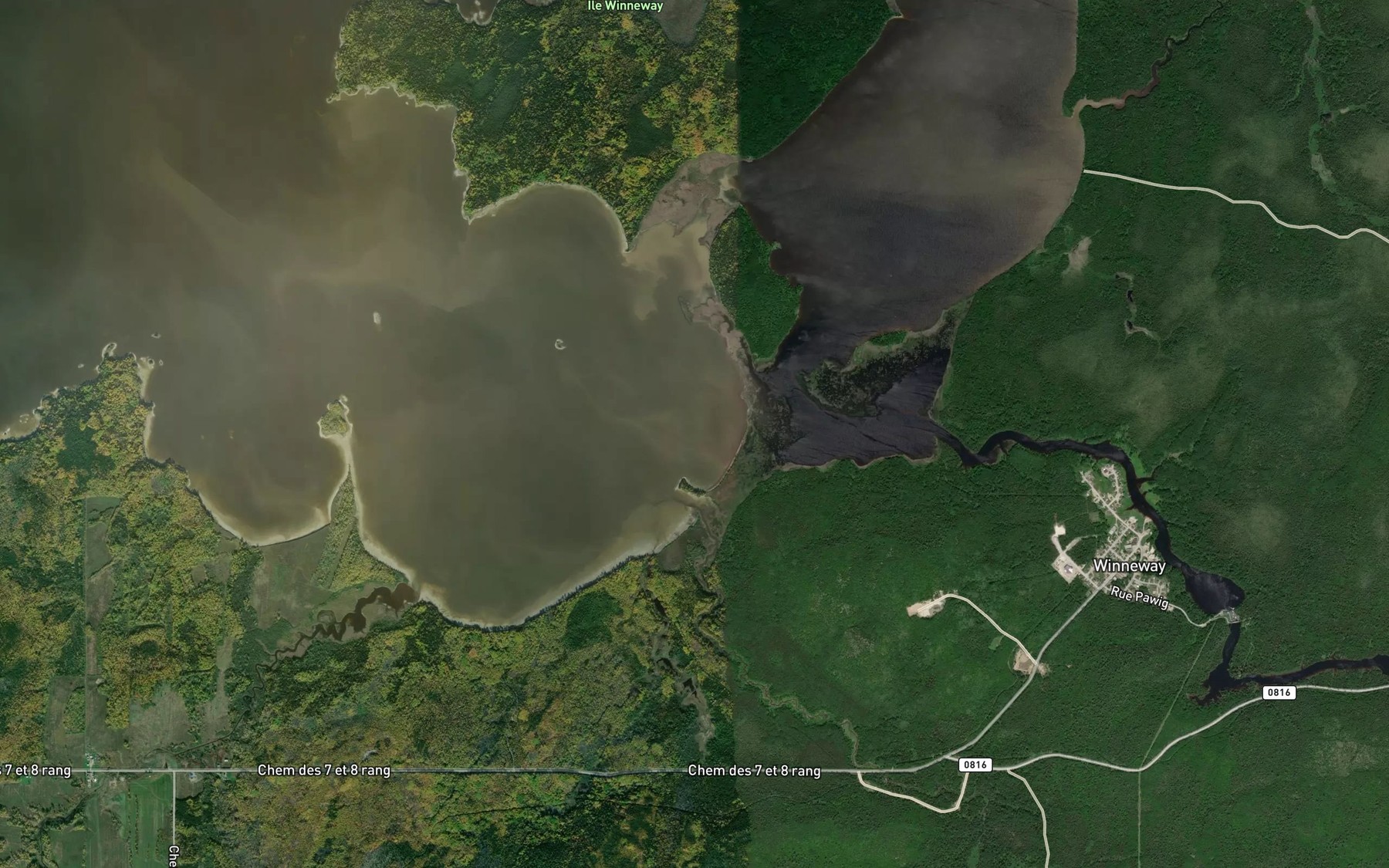 Satellite map of the Baie des Chicots