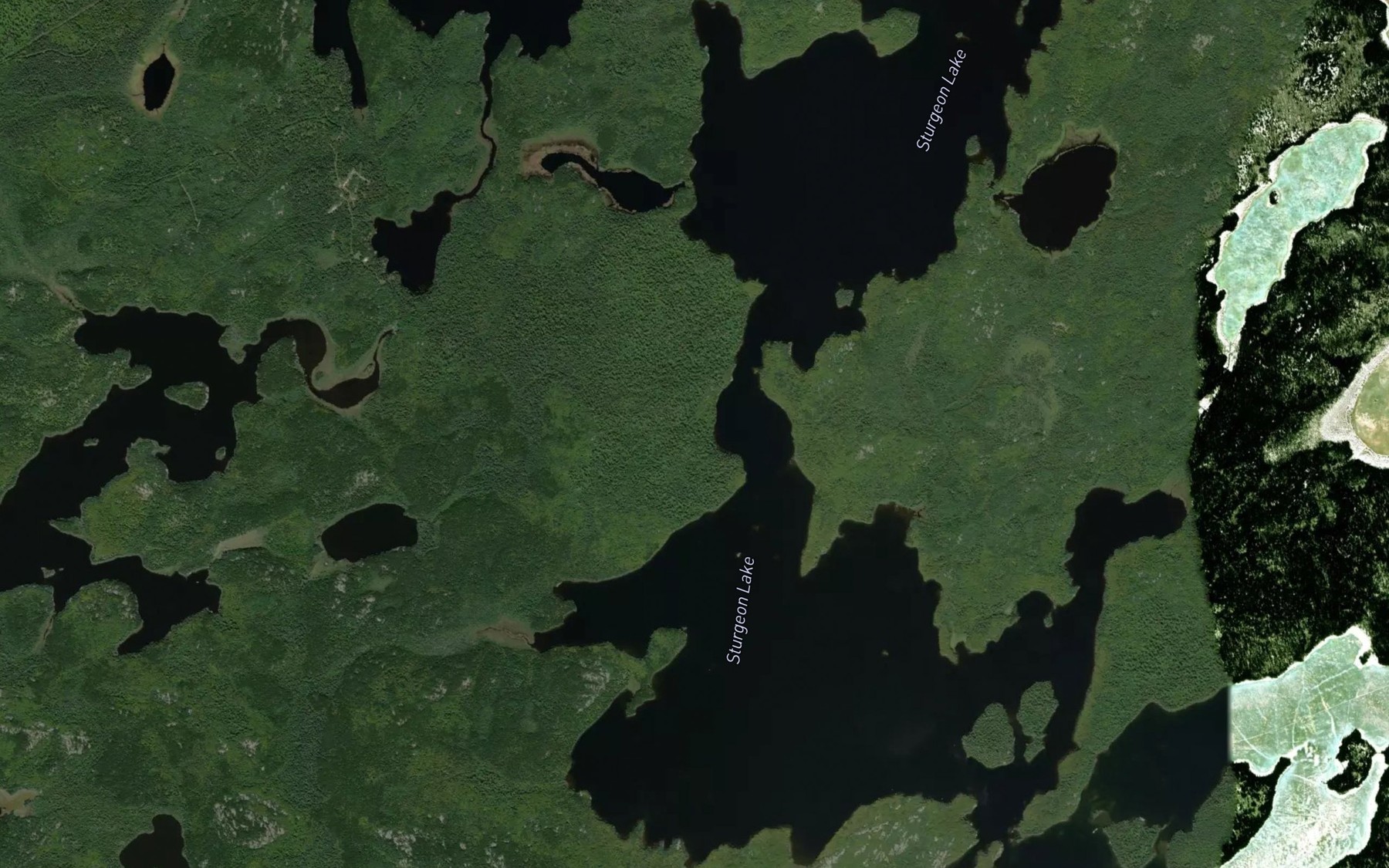 Satellite map of the Cobb Bay