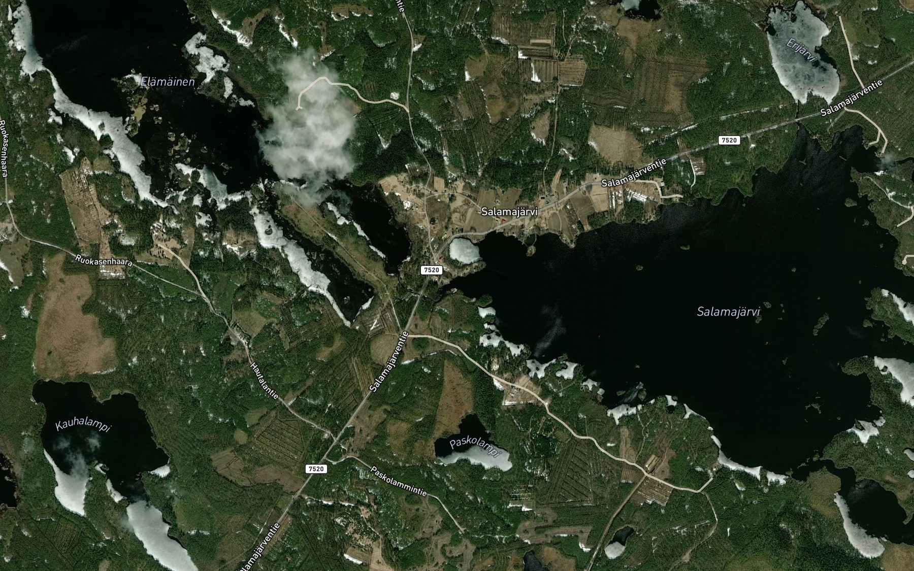 Satellite map of the Myllypuronlahti