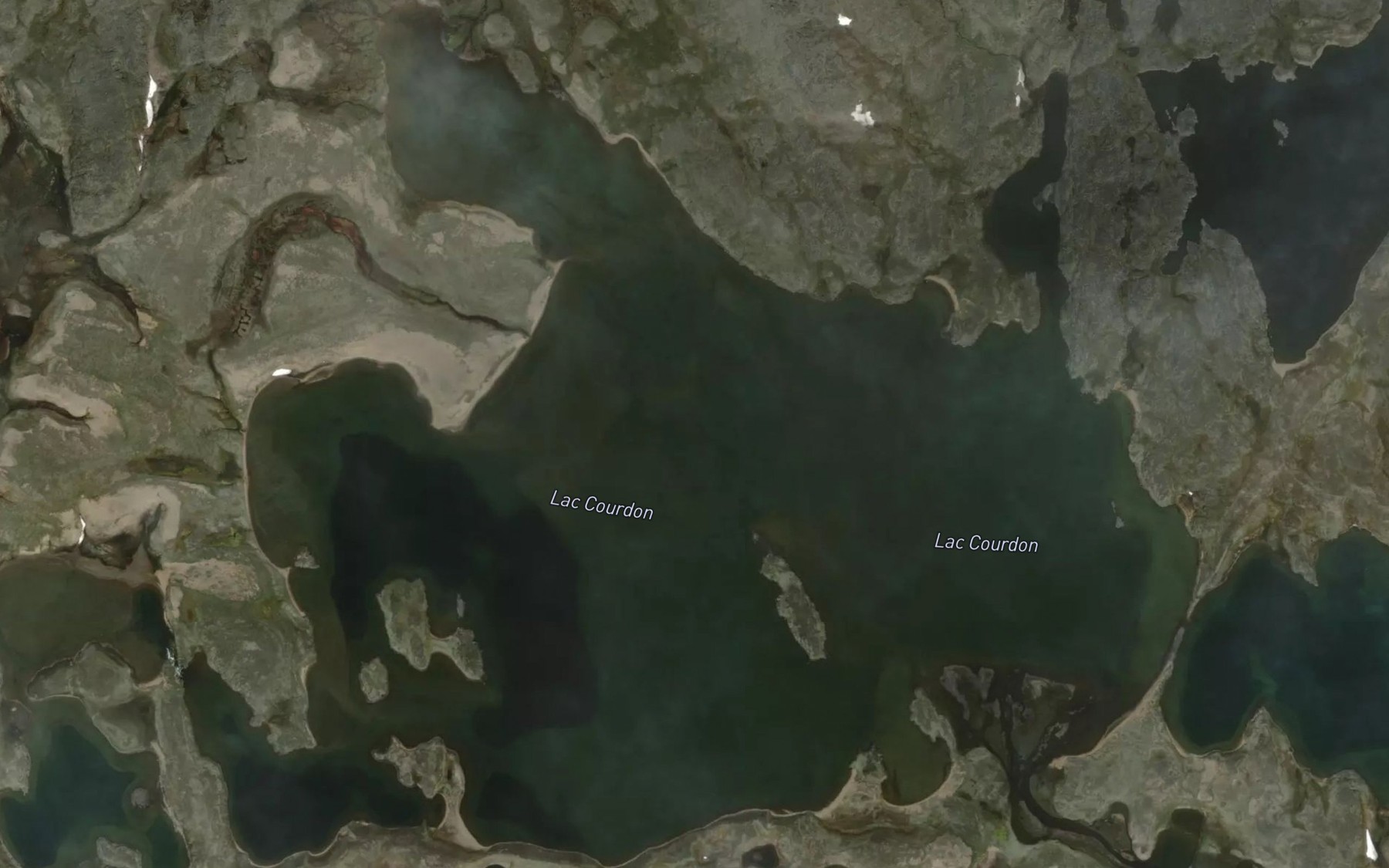 Satellite map of the Lac Courdon