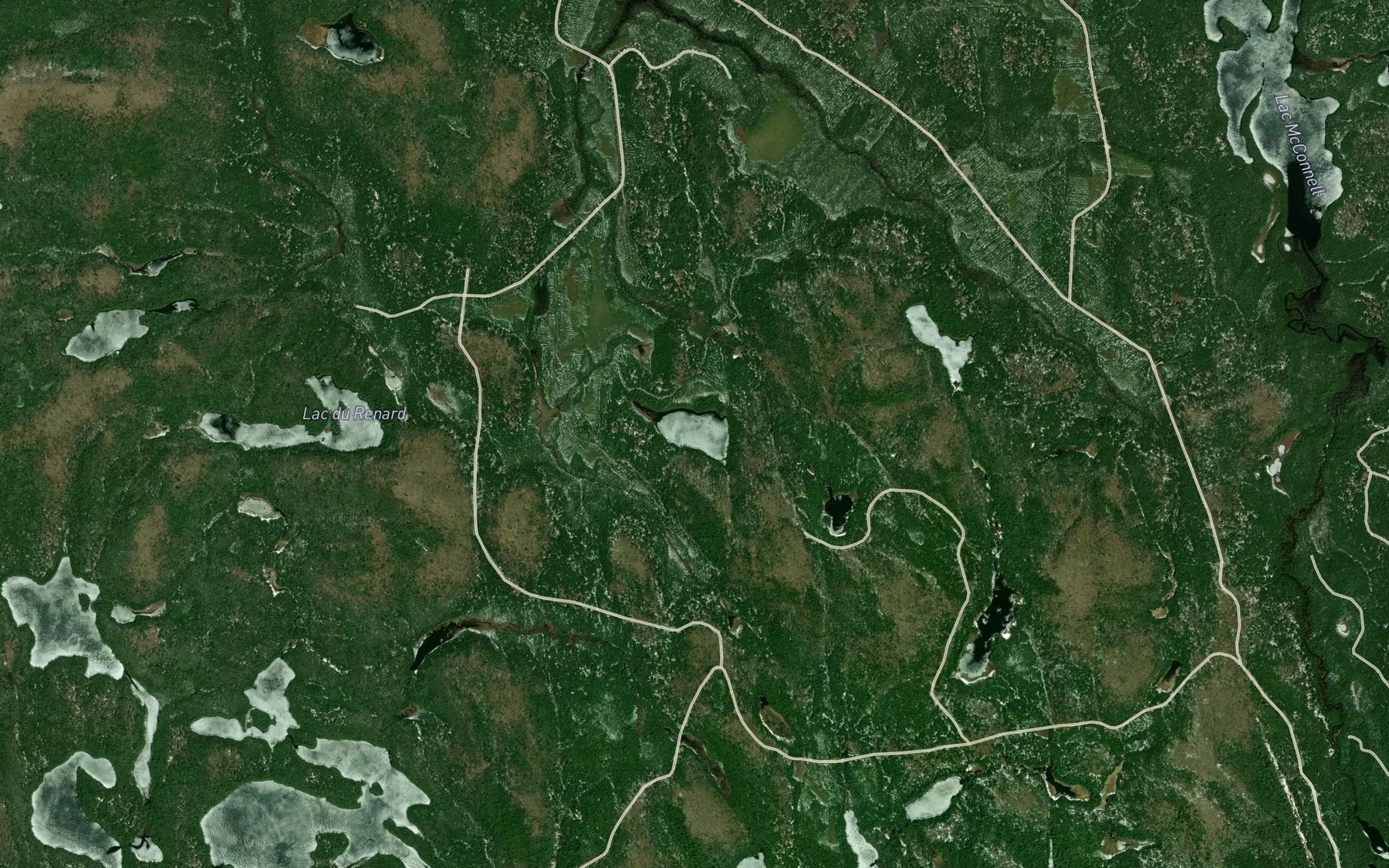 Satellite map of the Lac des Perdrix