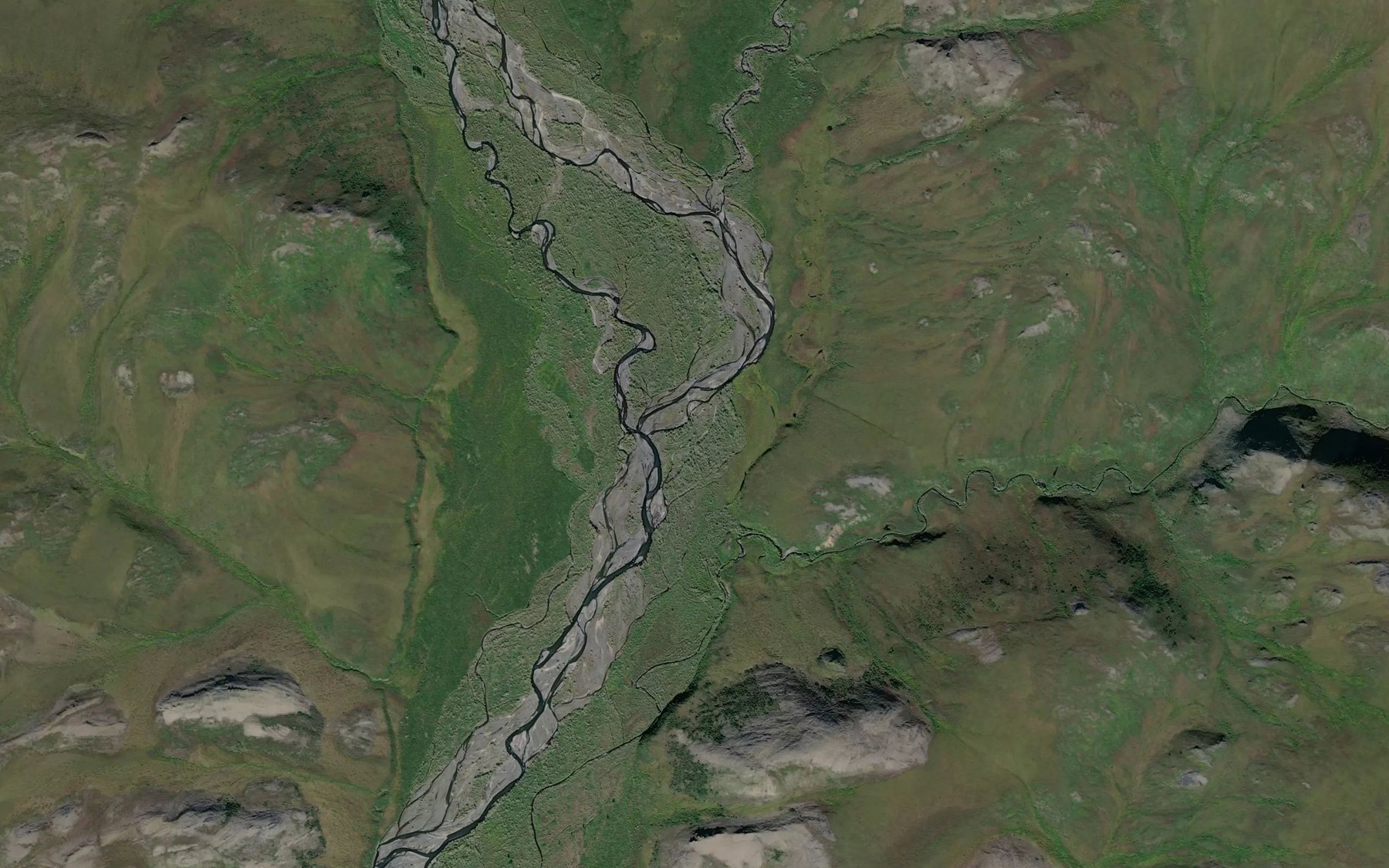 Satellite map of the Klim Creek