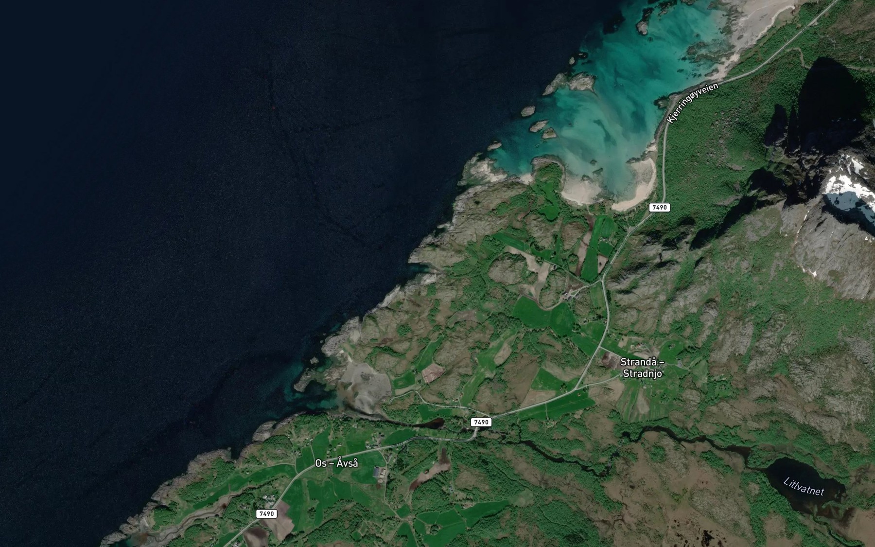 Satellite map of the Langvika
