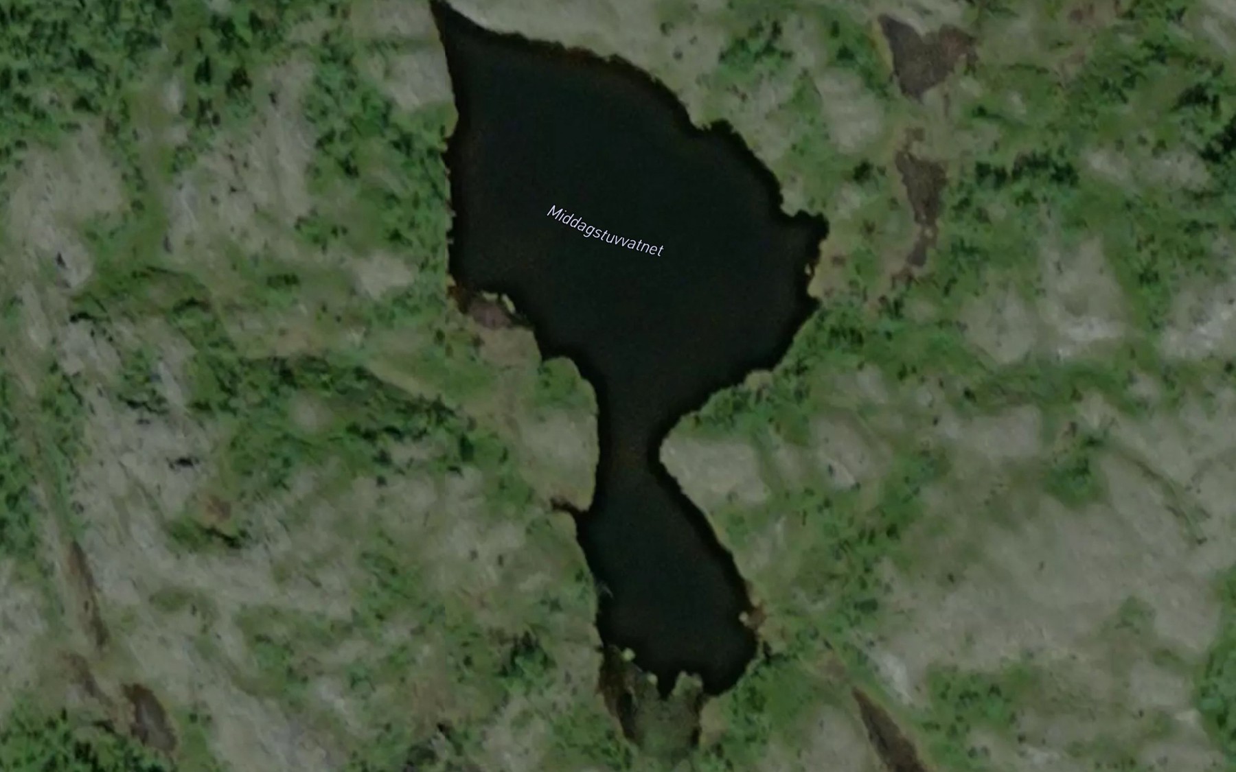 Satellite map of the Middagstuvvatnet