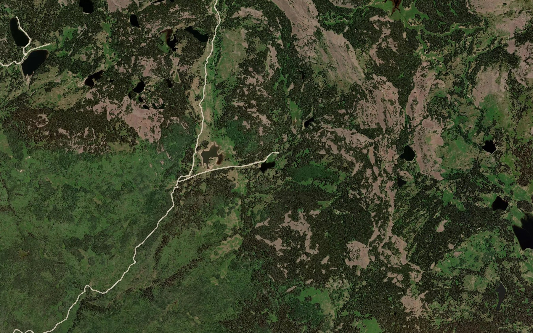 Satellite map of the Trickle Reservoir