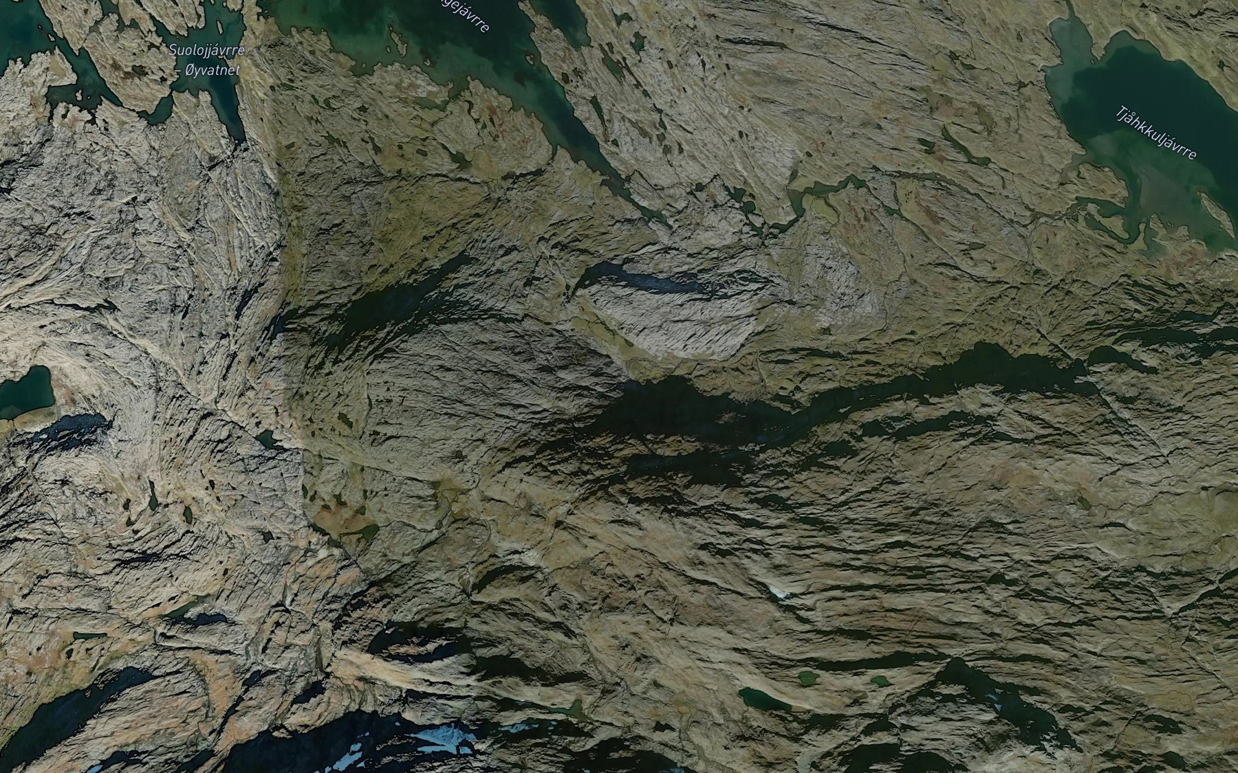Satellite map of the Gaskajohka