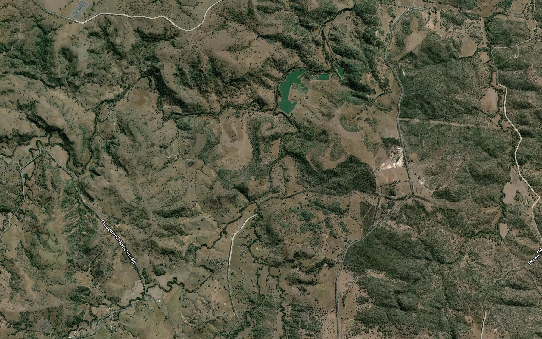 Satellite map of the Little Wengen Creek