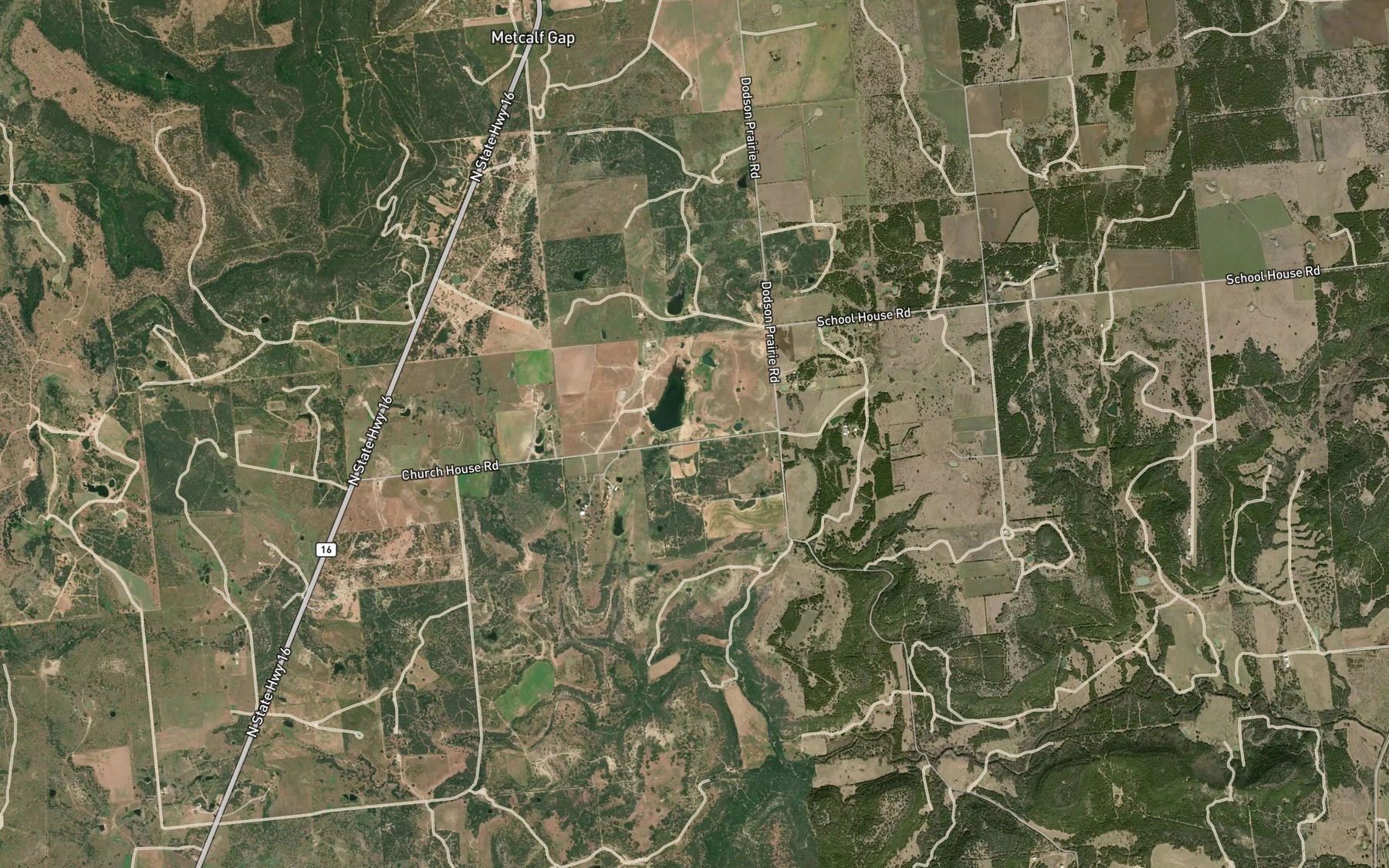 Satellite map of the Hodgkins Lake