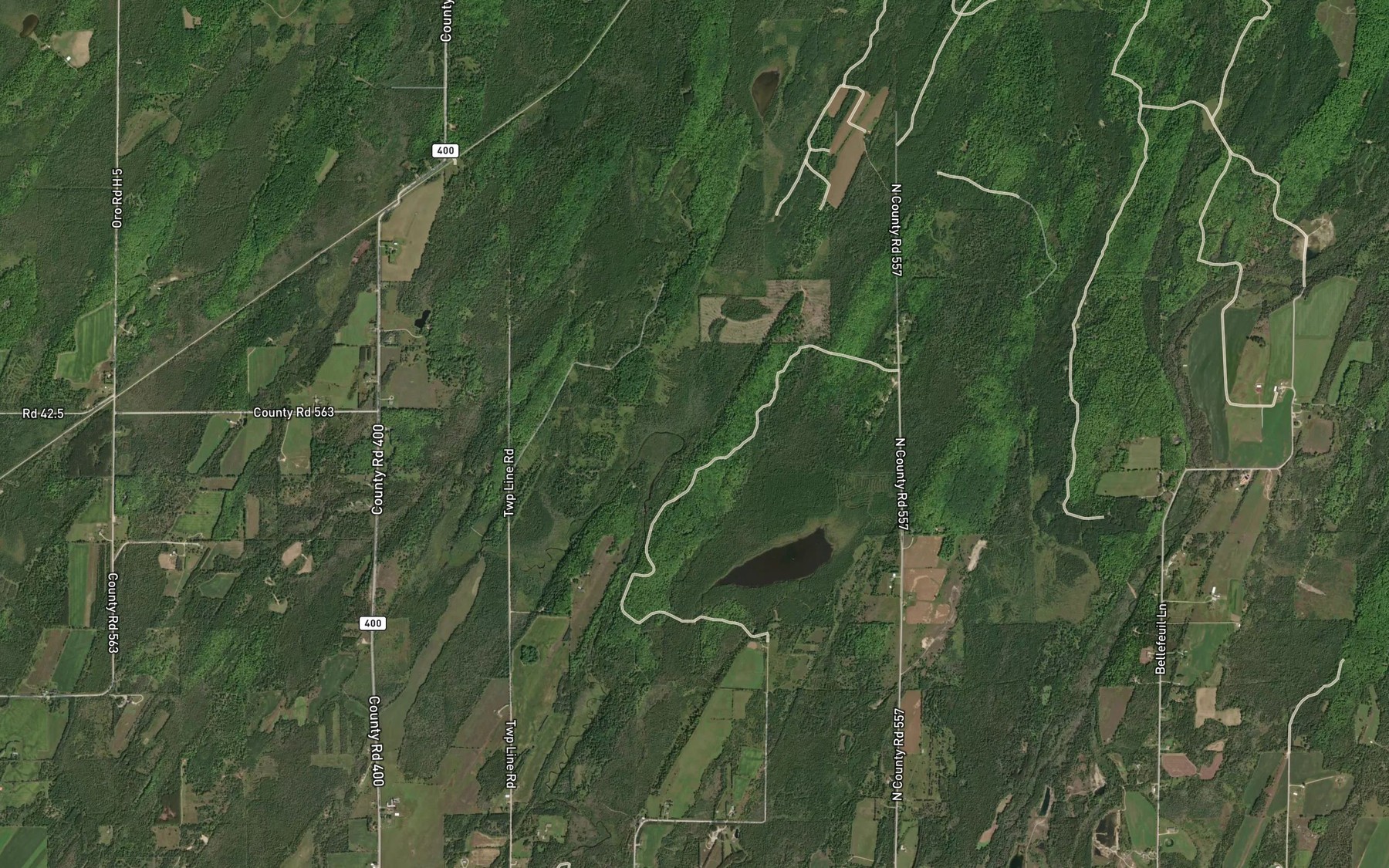 Satellite map of the Indian Creek