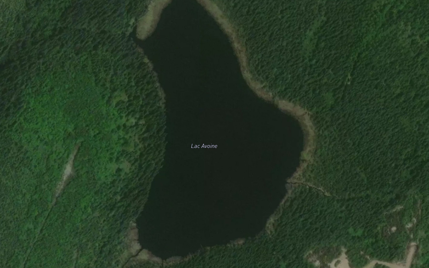 Satellite map of the Lac Avoine