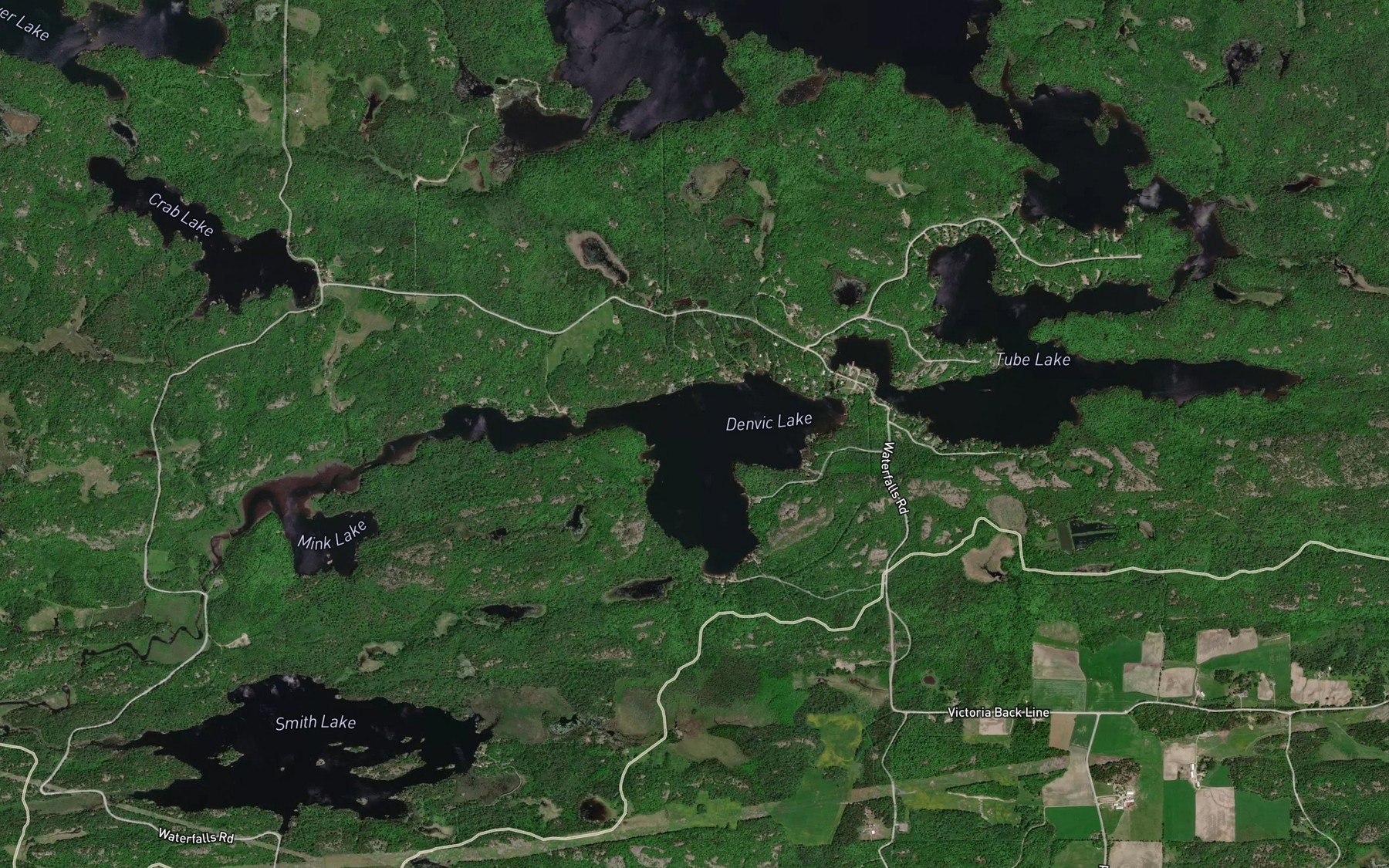 Satellite map of the Denvic Lake