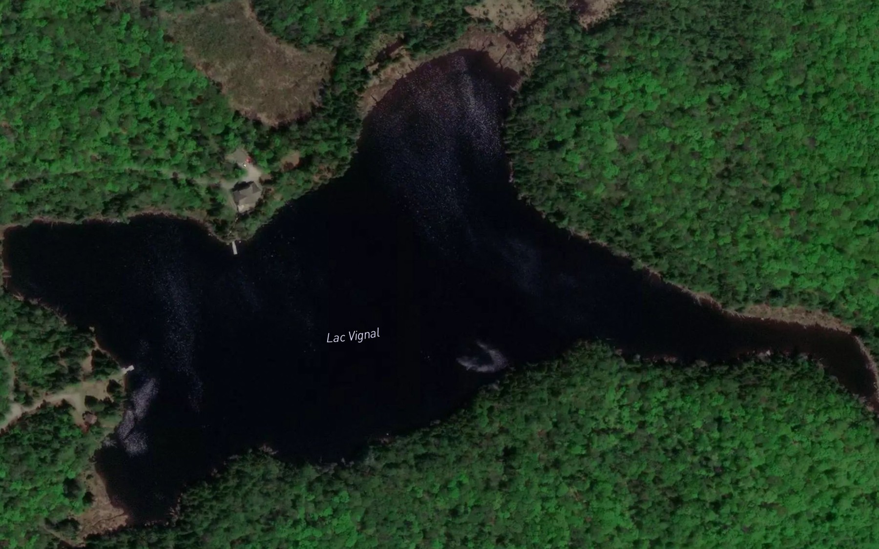 Satellite map of the Lac Vignal