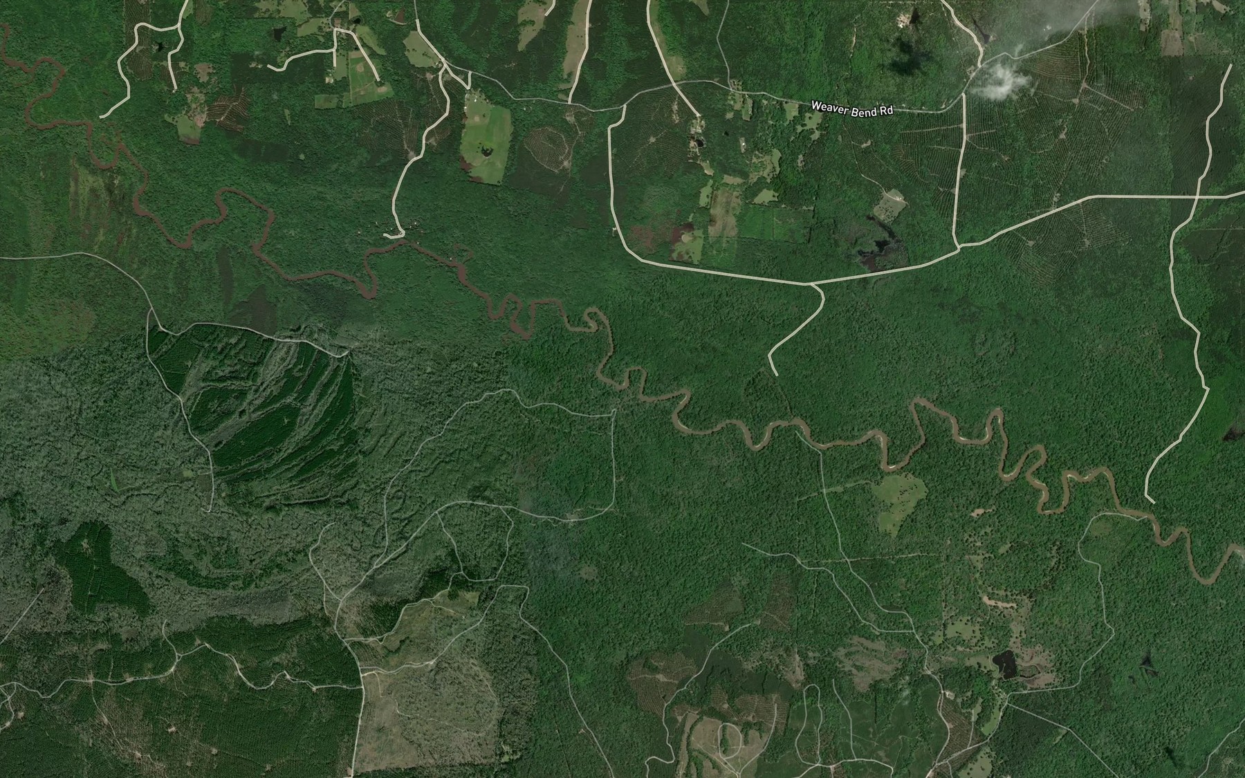 Satellite map of the Sandy Branch