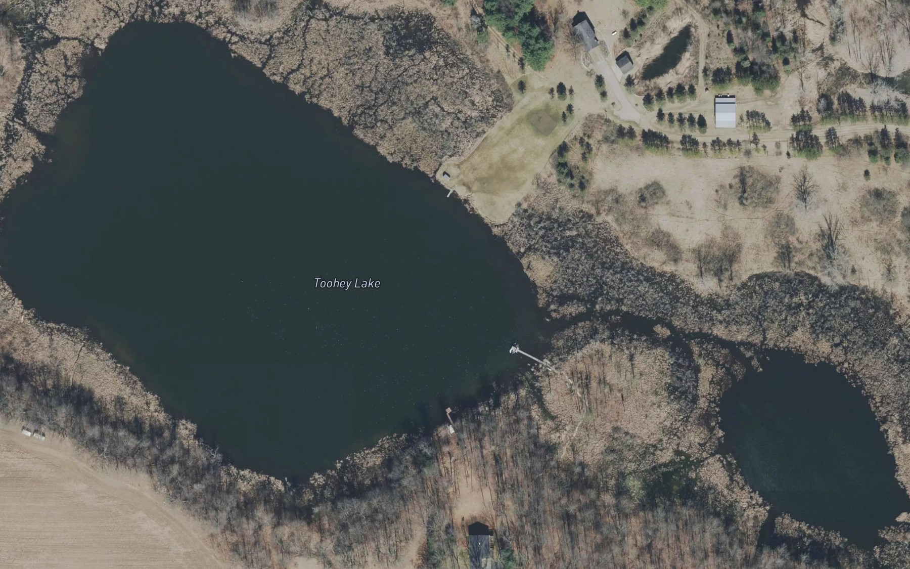 Satellite map of the Toohey Lake