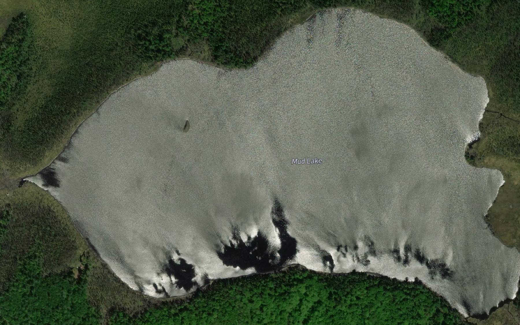 Satellite map of the Mud Lake