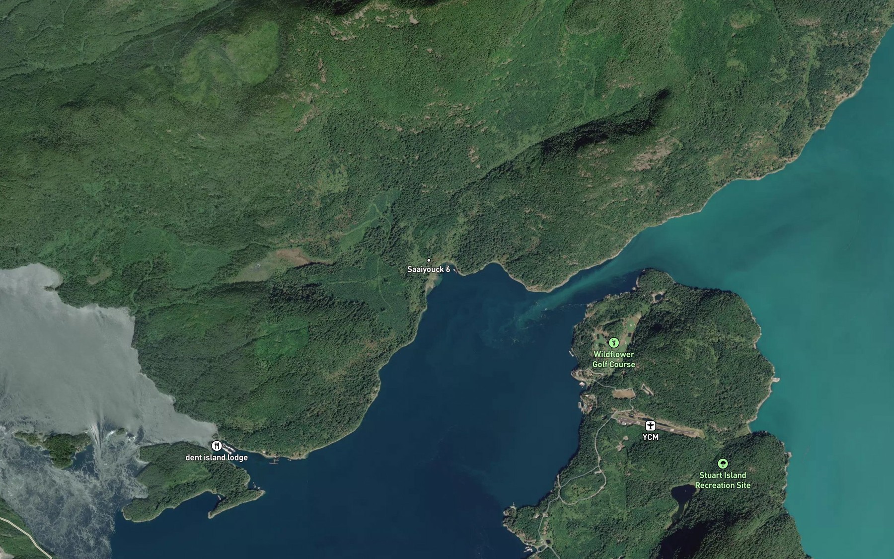 Satellite map of the Vancouver Bay