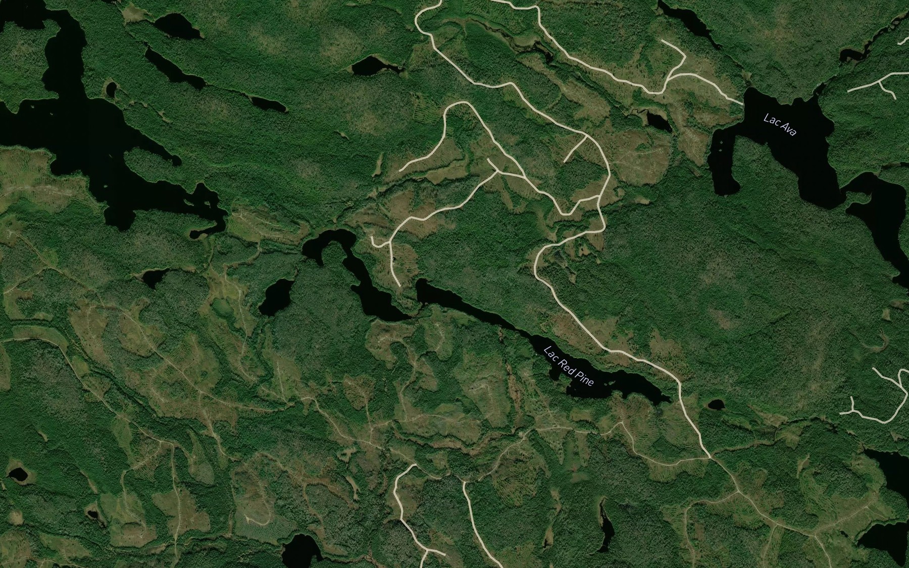 Satellite map of the Lac Red Pine