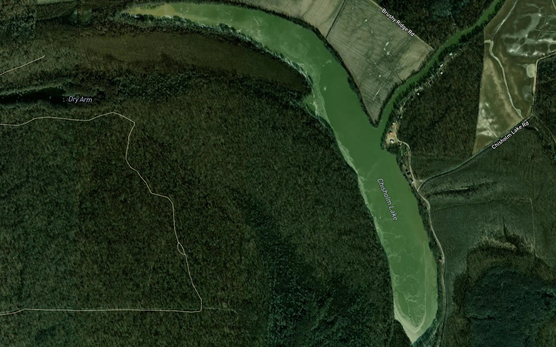 Satellite map of the Chisholm Lake