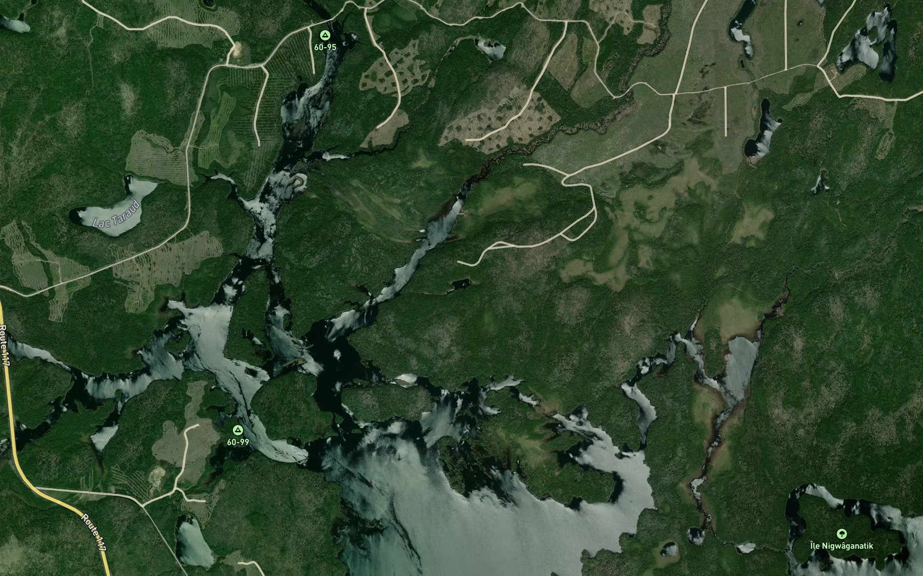 Satellite map of the Lac Neume