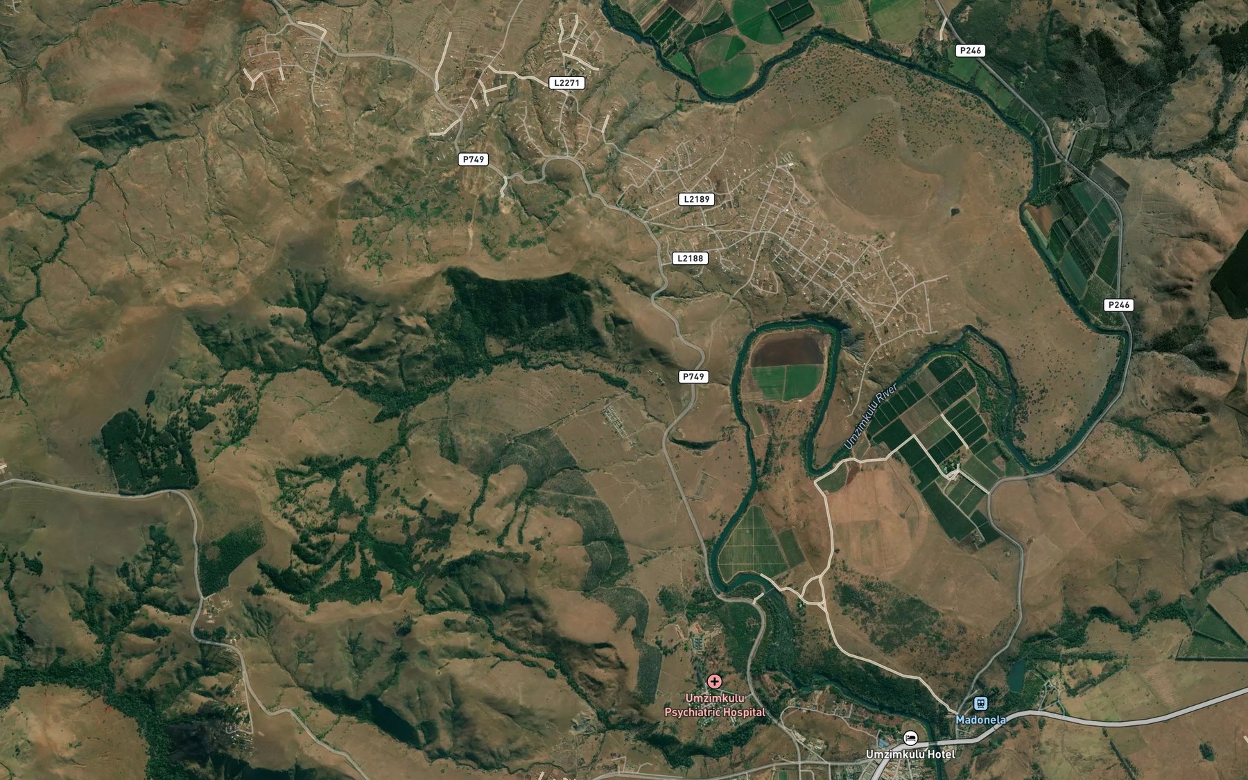 Satellite map of the Nyenyezi